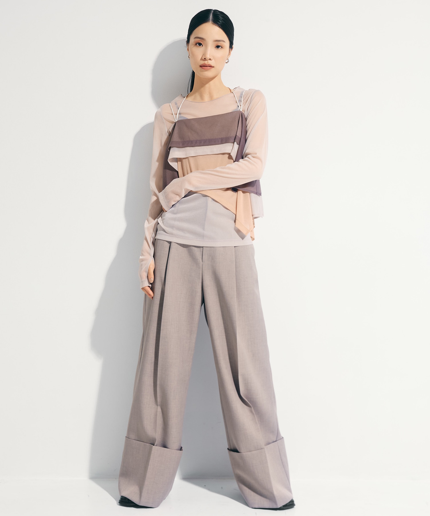 Wide Double Hem Trousers STUDIOUS