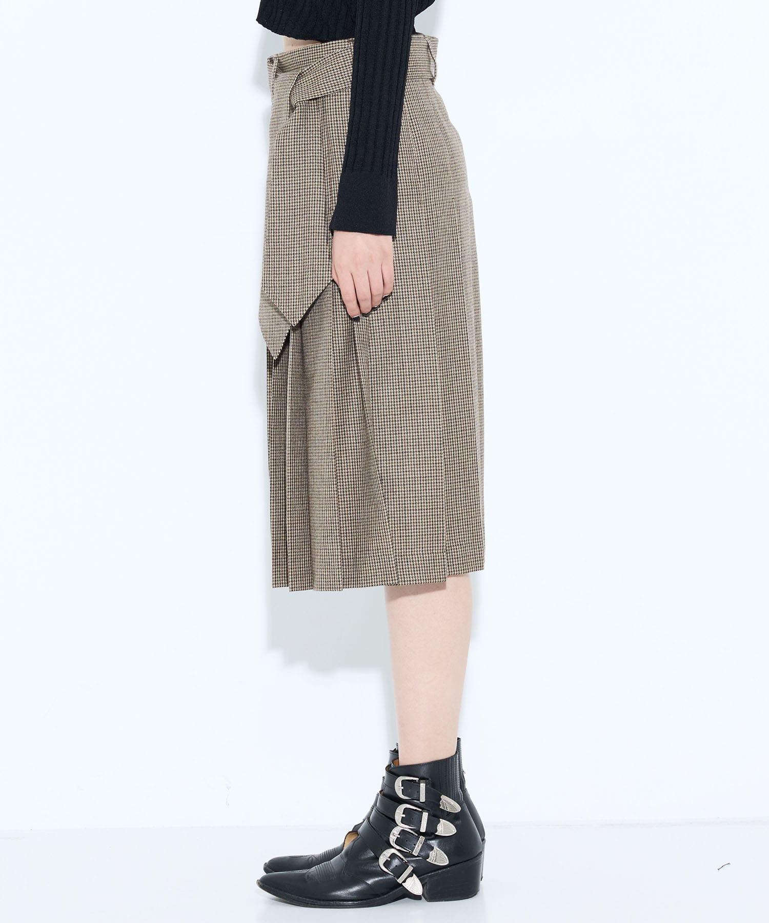 Wool check skirt TOGA