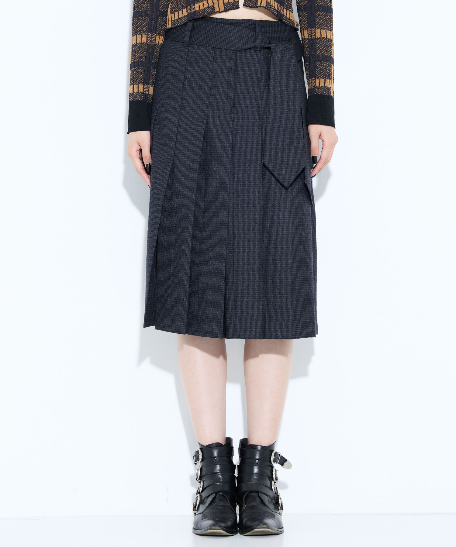 Wool check skirt TOGA