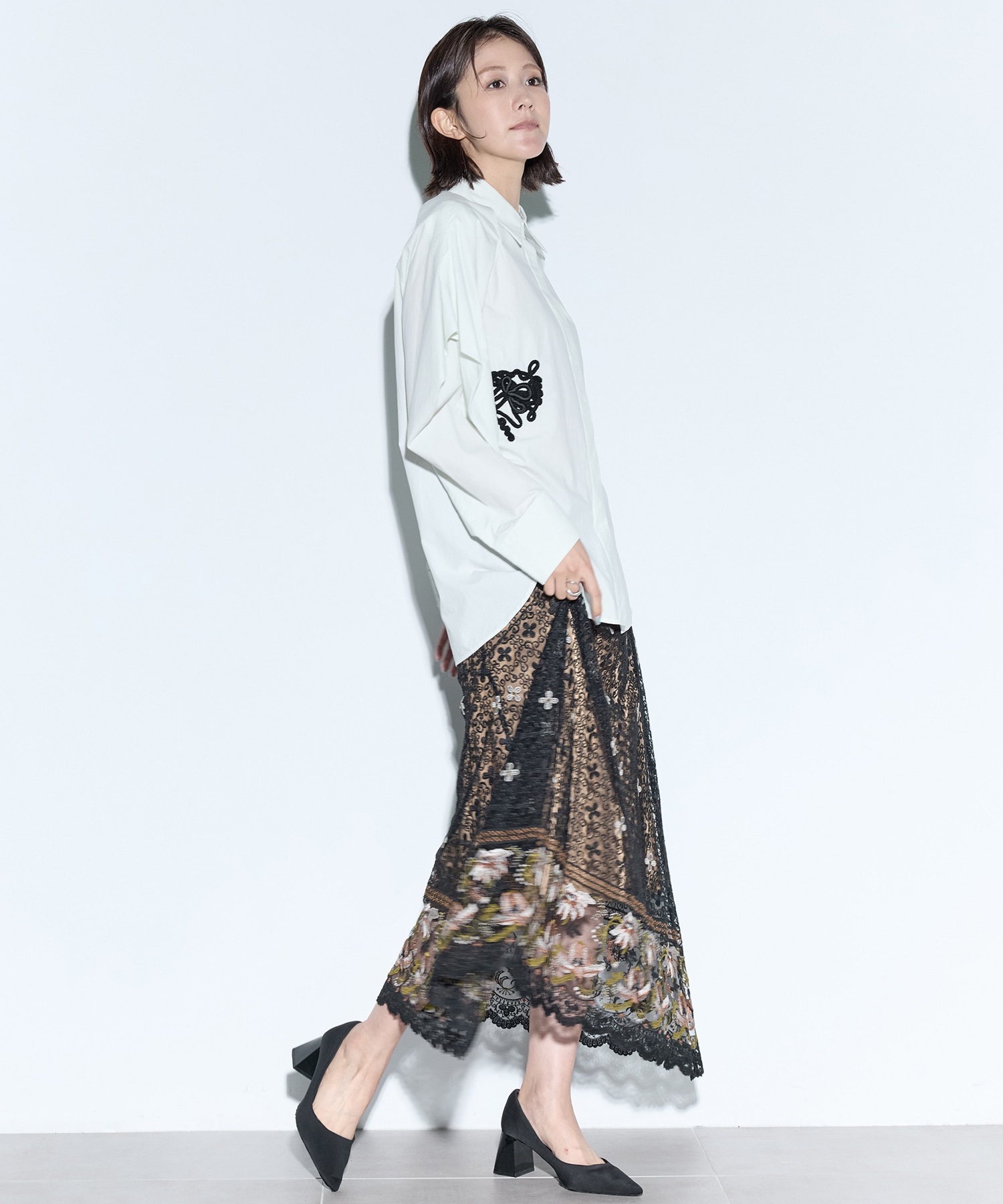 Everlasting embroidery lace skirt MURRAL