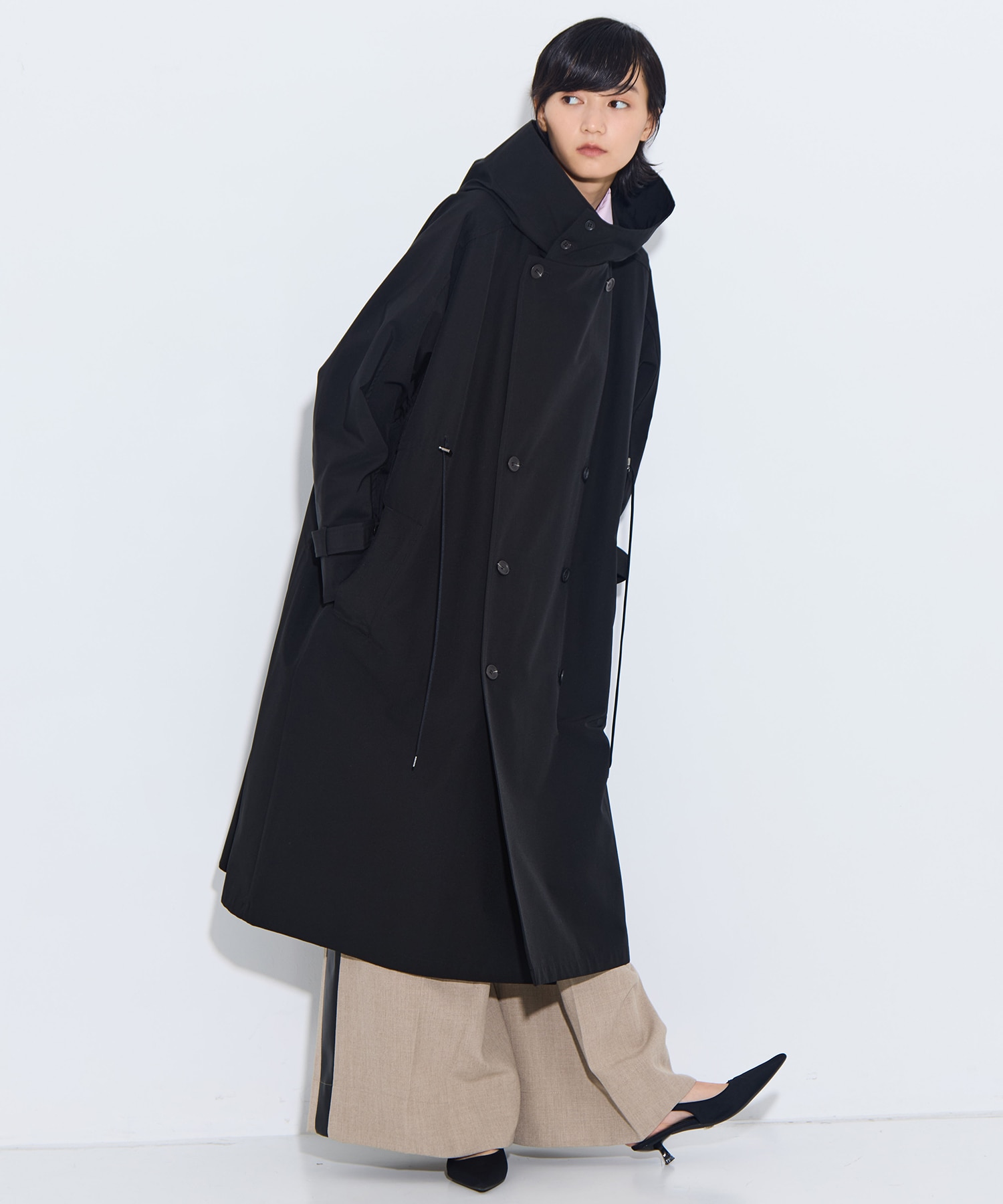 リサイクルシェルタフタ　トレンチコート VACHEMENT