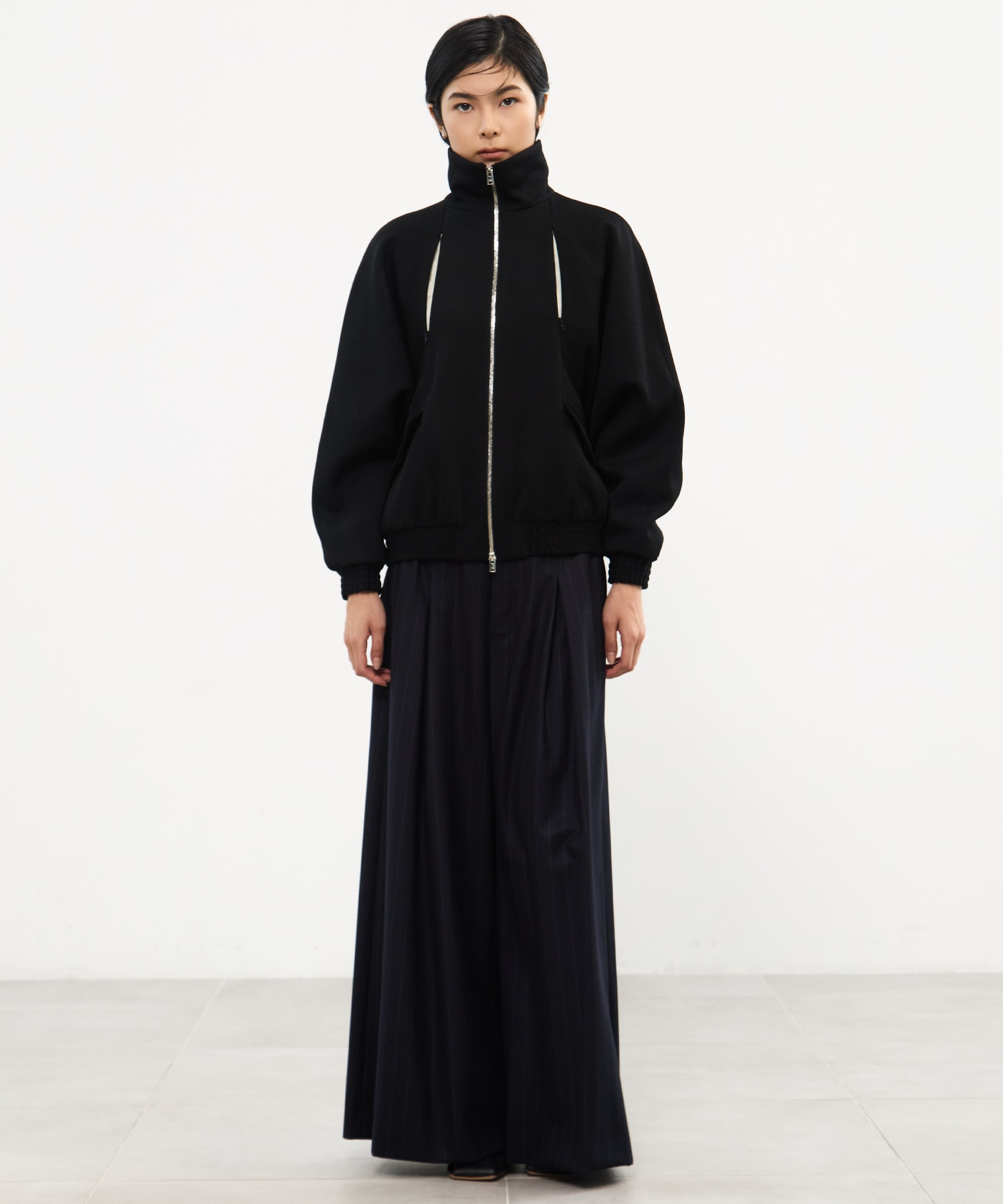 CAVARLY TWILL ZIP BLOUSON(36 BLACK): CINOH: WOMENS｜ STUDIOUS