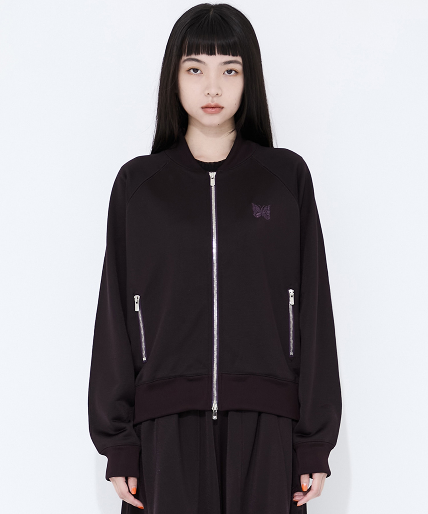 Dolman Sleeve Track Jacket - Bright Jersey Needles