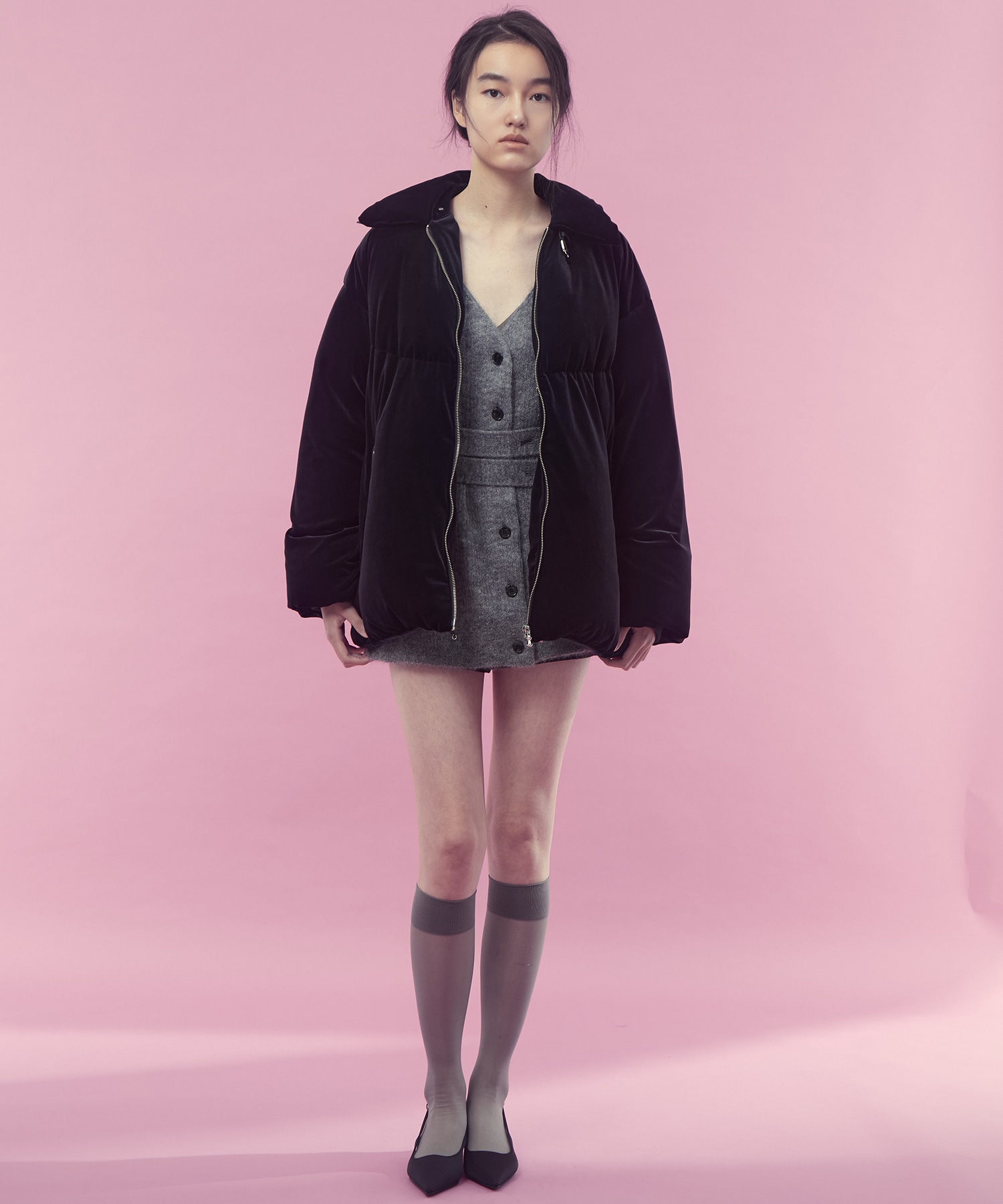 Velour down coat FETICO