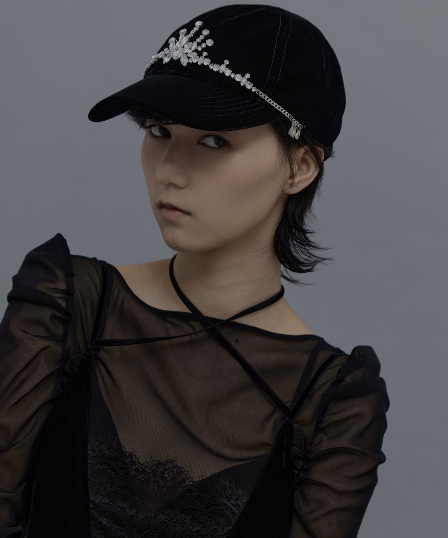 bijou tiara velvet cap tanakadaisuke