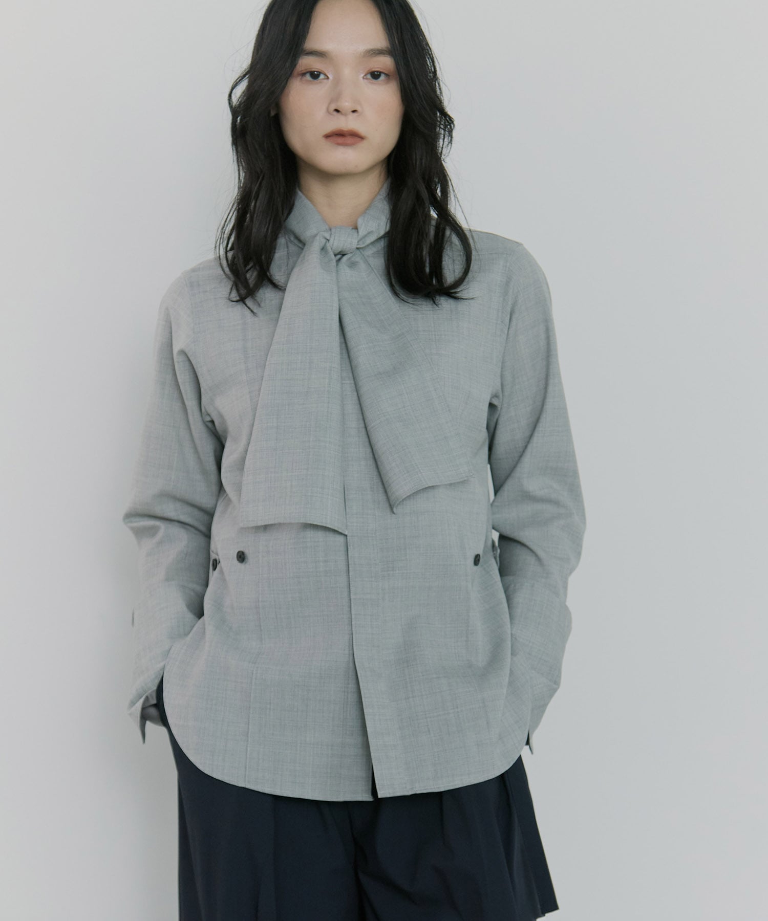 Waist Tucked Wool Shirt STUDIOUS