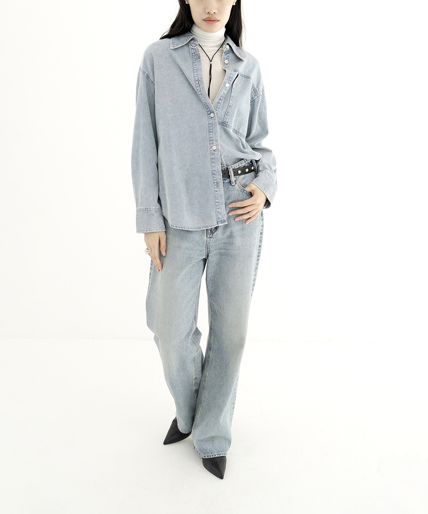 COMPACT DENIM SHIRTS CLANE