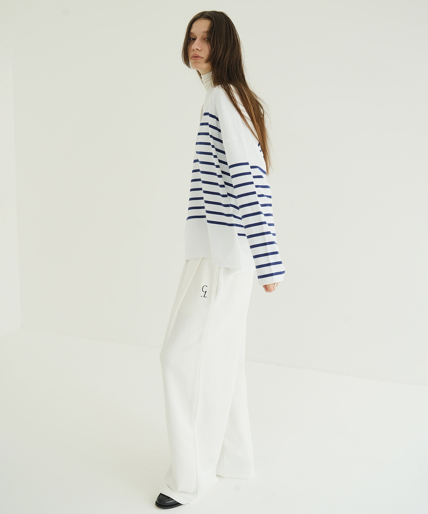 WIDE HENRY NECK BORDER TOPS CLANE