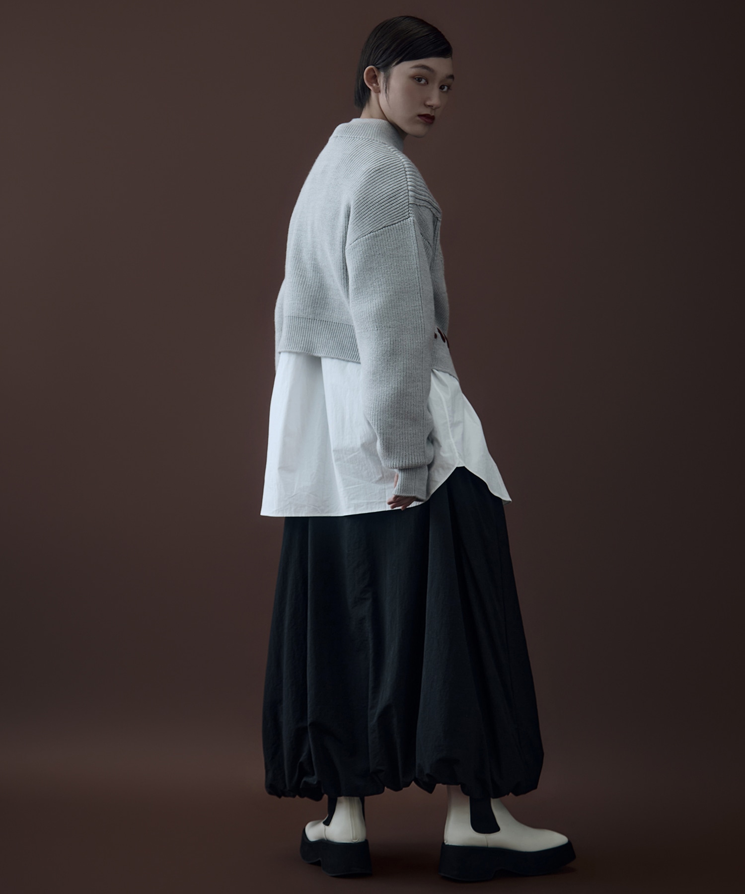 別注Asymmetrical Stitch Rib knit UN3D.