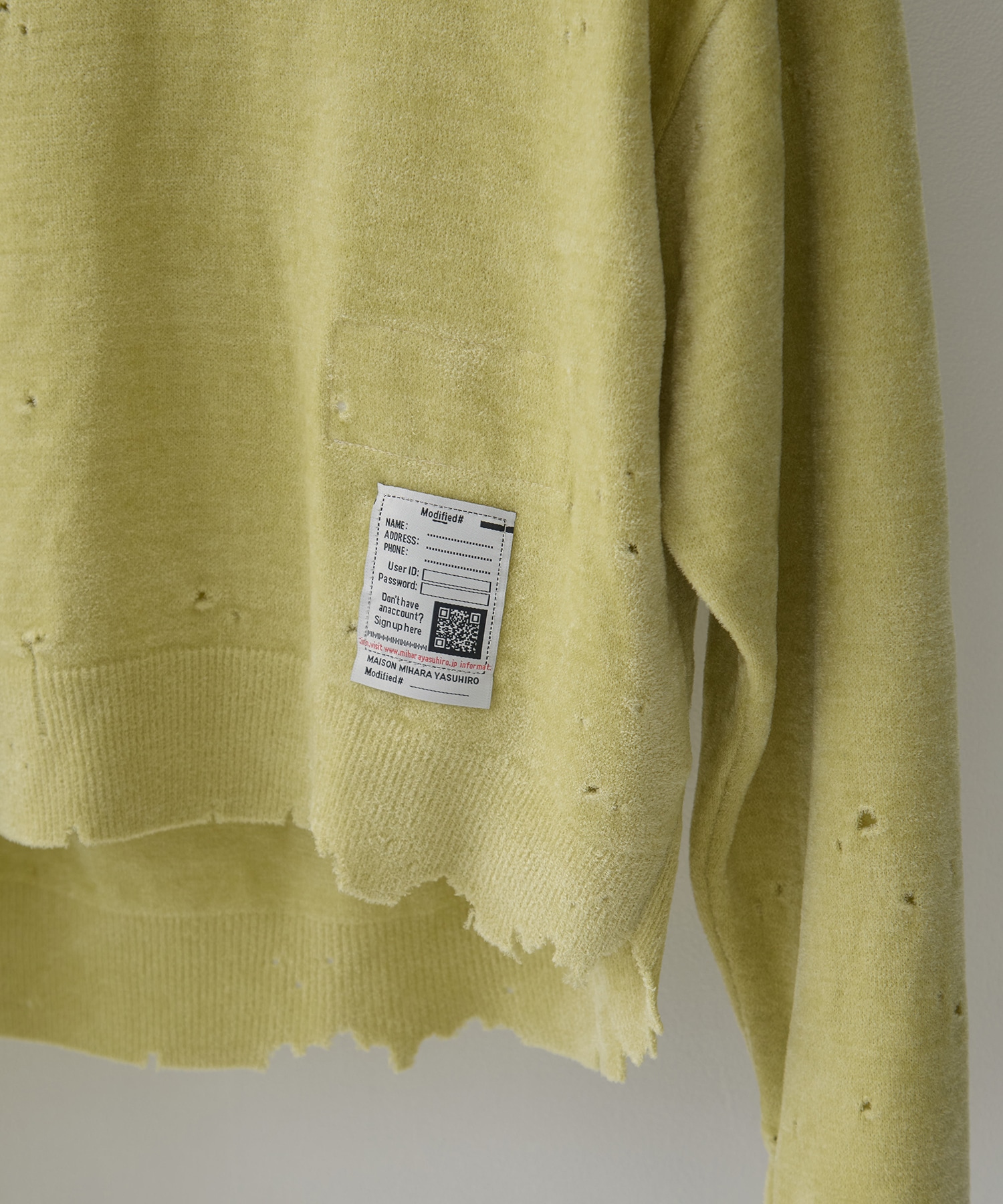 DISTRESSED KNIT PULLOVER Maison MIHARA YASUHIRO