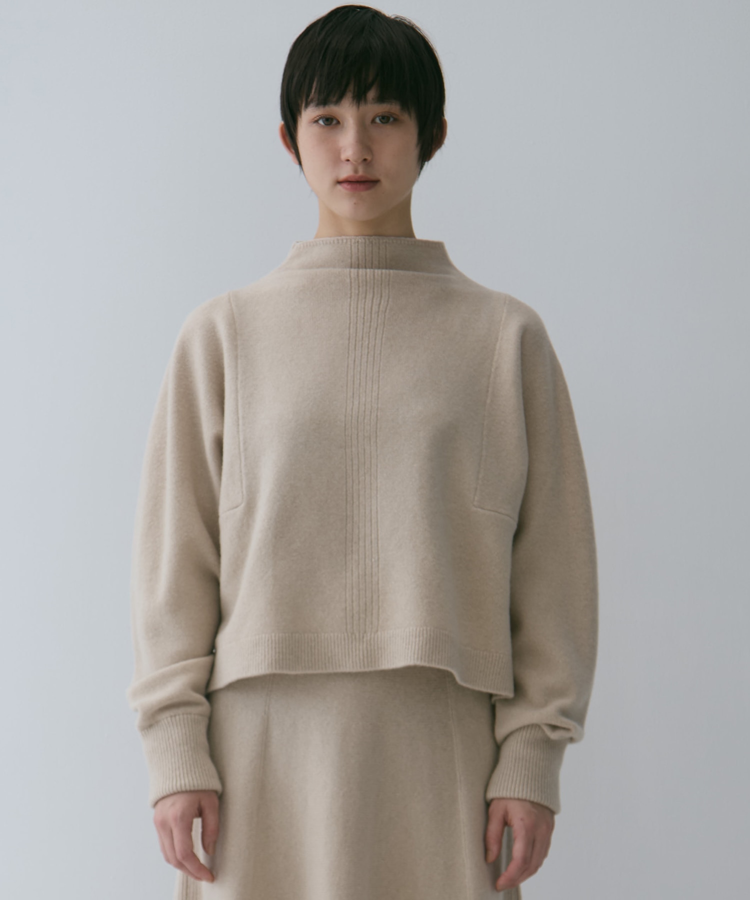 別注 CASHMERE BOAT NECK KNIT WRAPINKNOT