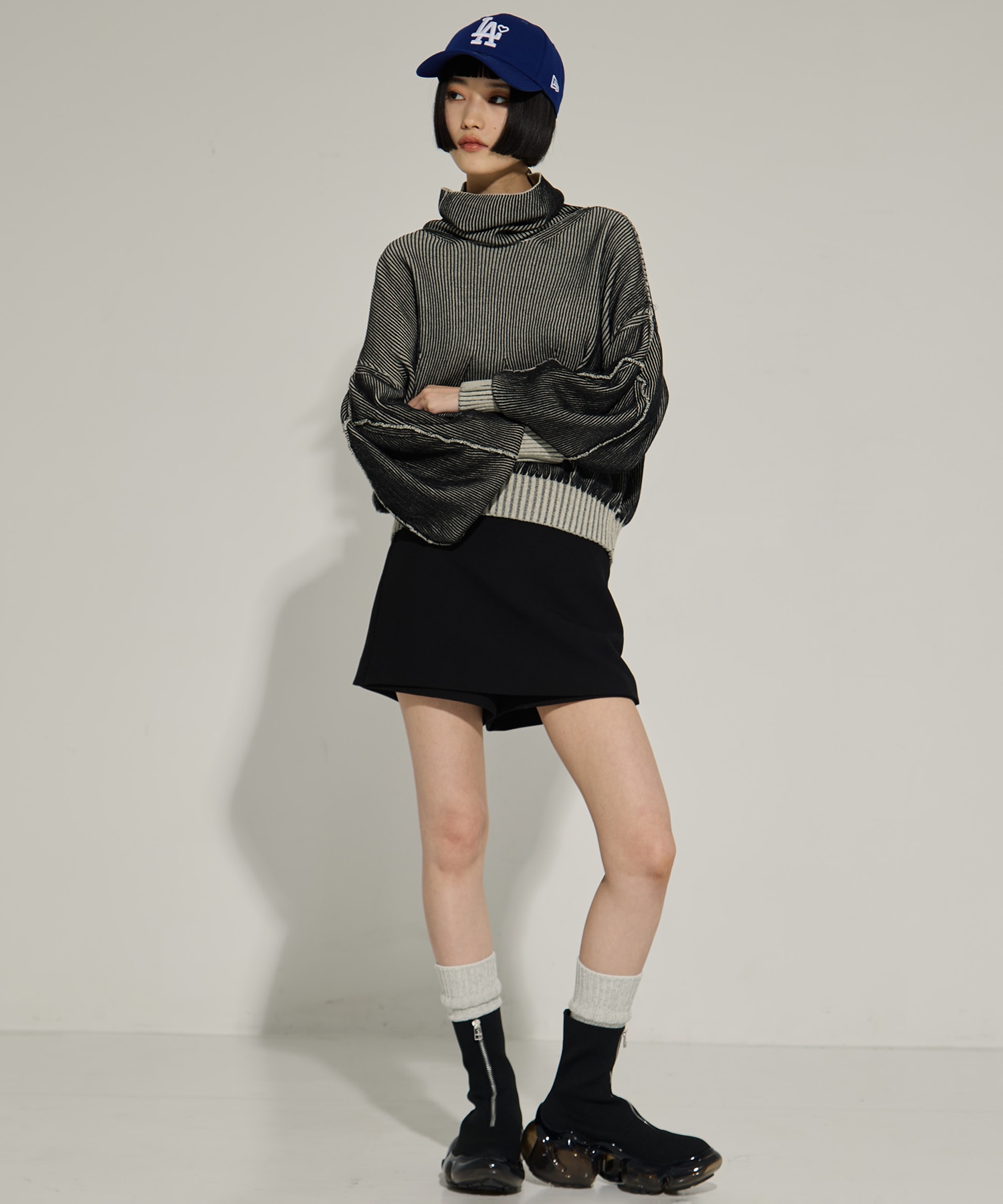 別注Dual face knit AKIKOAOKI