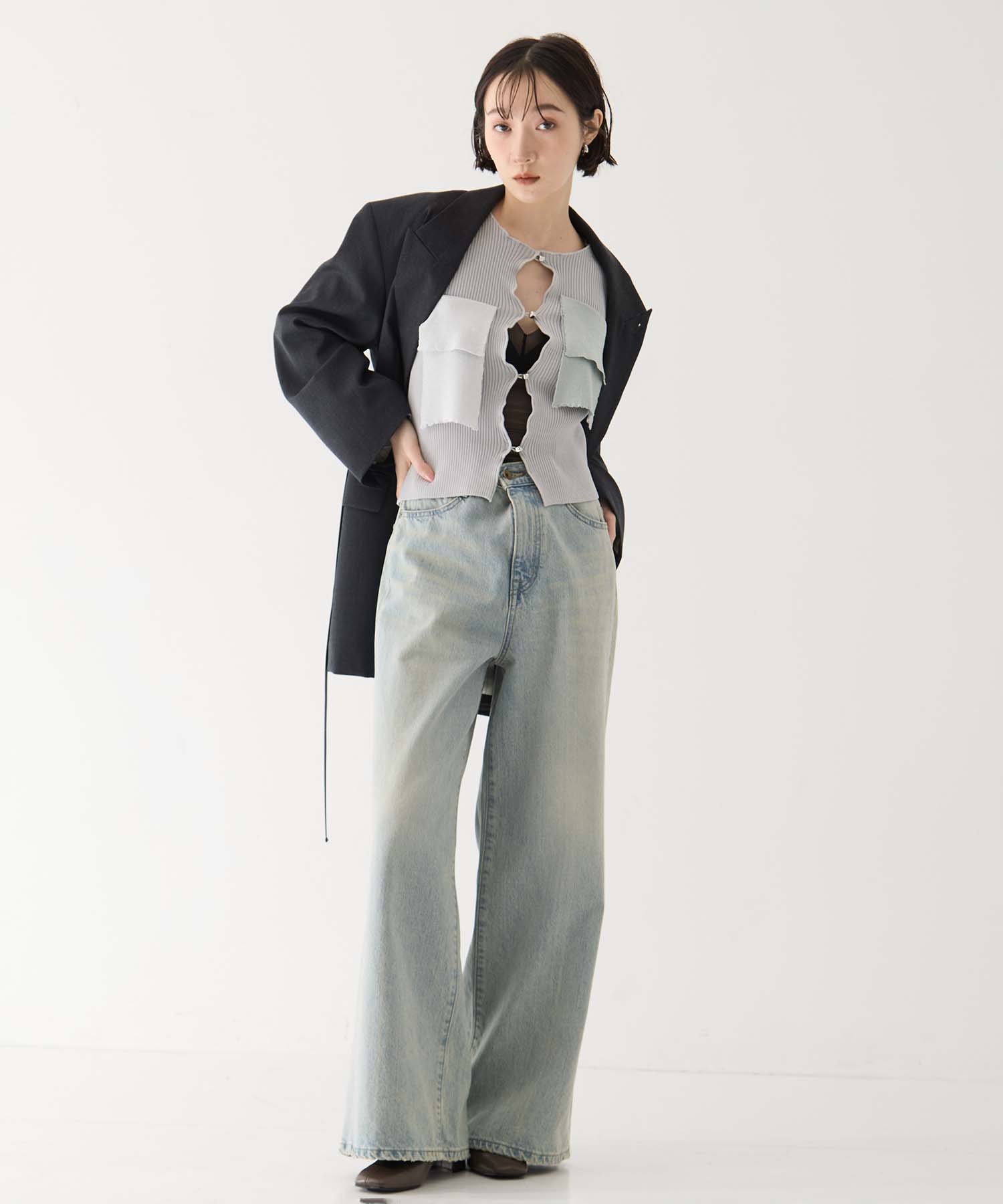 別注 RIB KNIT CARDIGAN kotohayokozawa