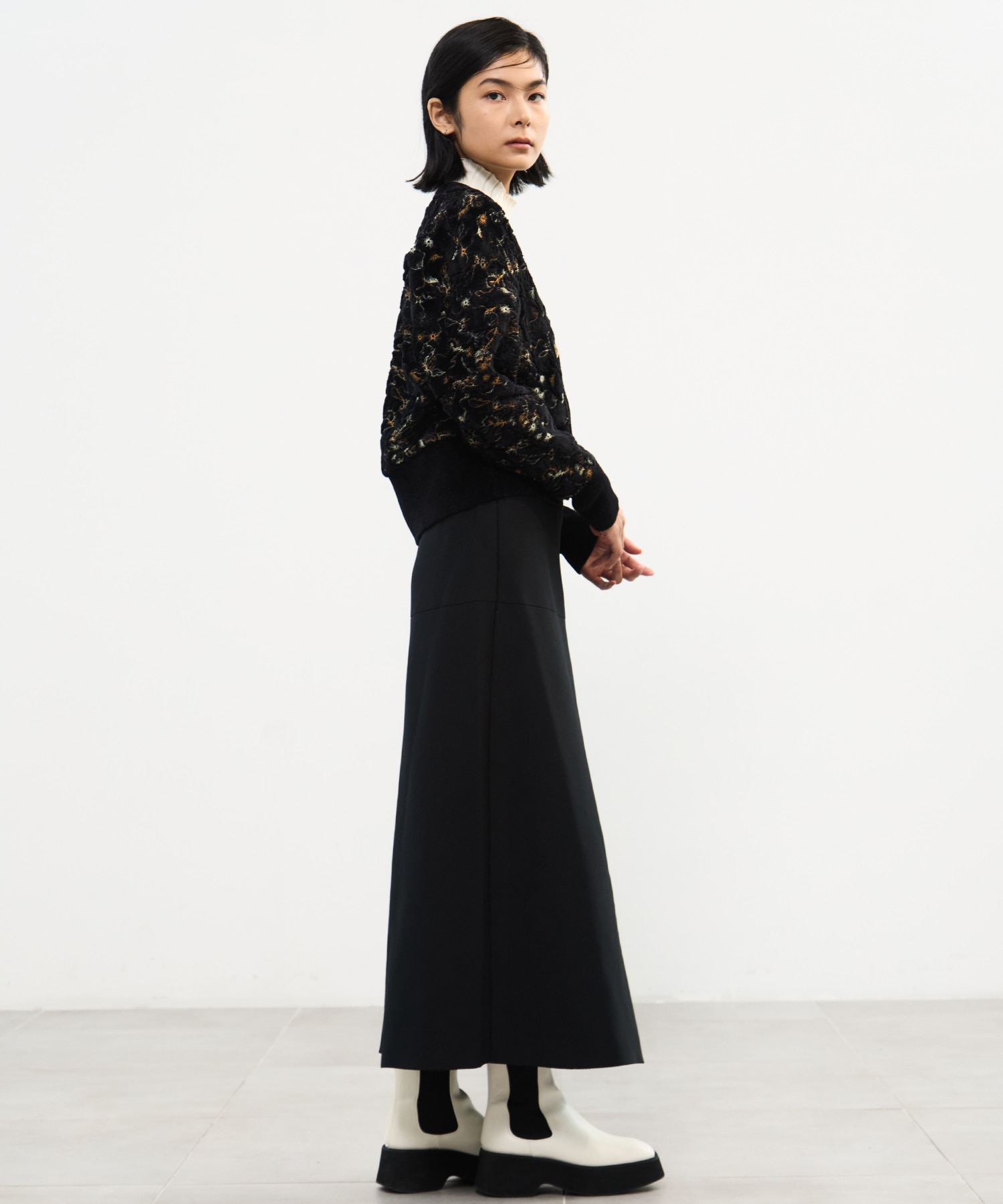 Camouflage embroidered knit cardigan MURRAL