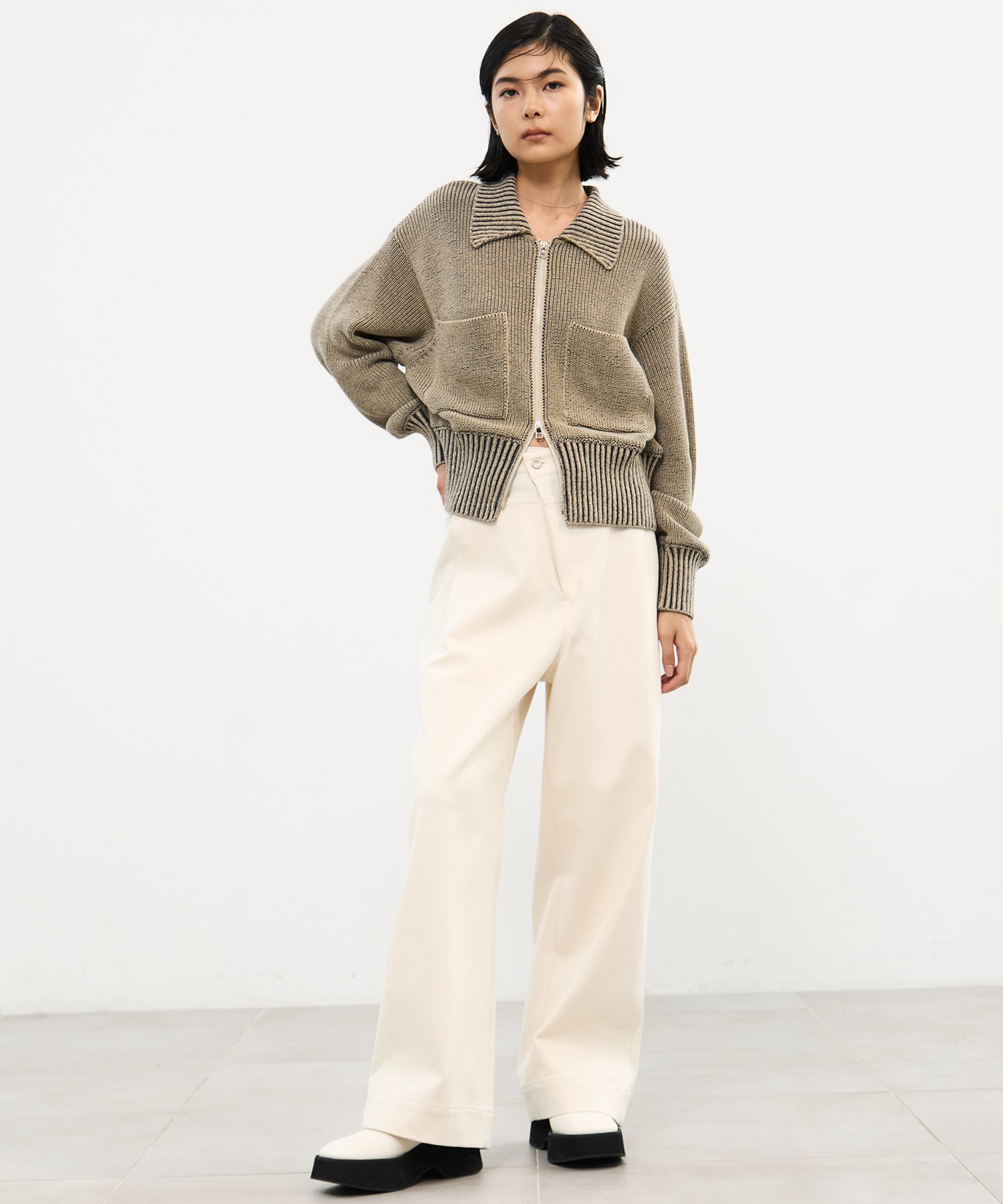 別注 ZIP CROPPED TOPS WRAPINKNOT