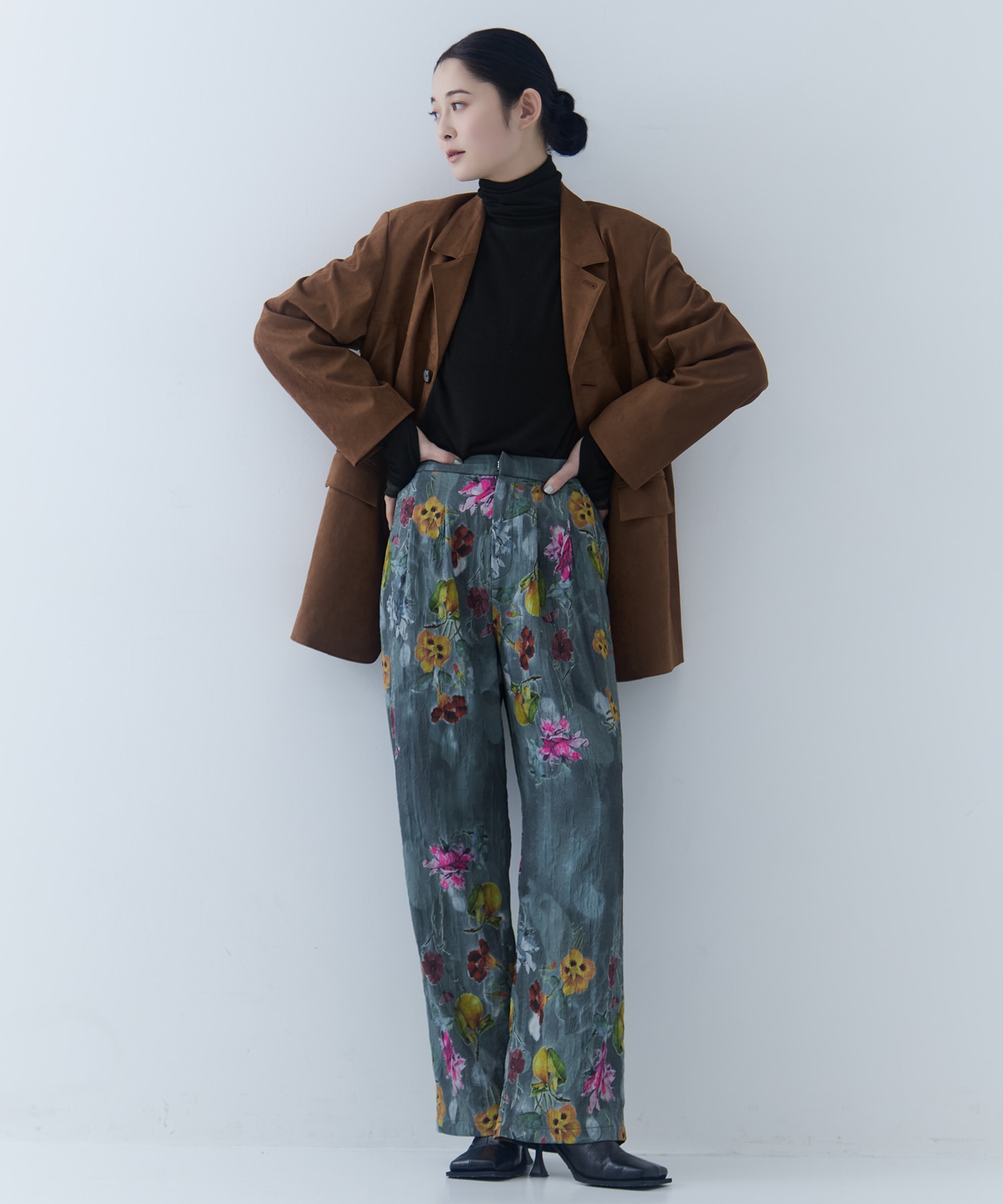 UND GRACE JACQUARD PRINT PANTS AMERI