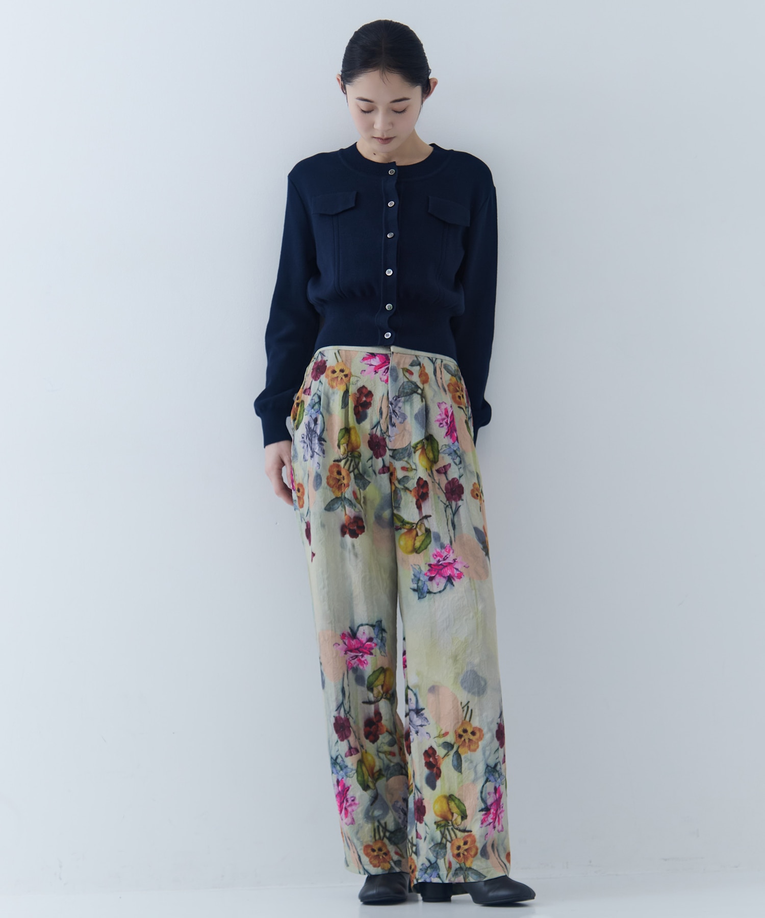 UND GRACE JACQUARD PRINT PANTS AMERI