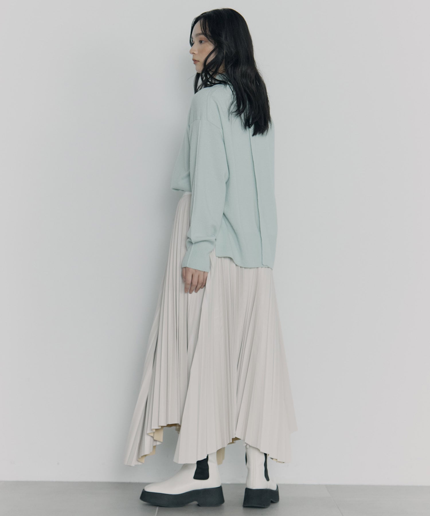 Faux Leather Pleated SK STUDIOUS