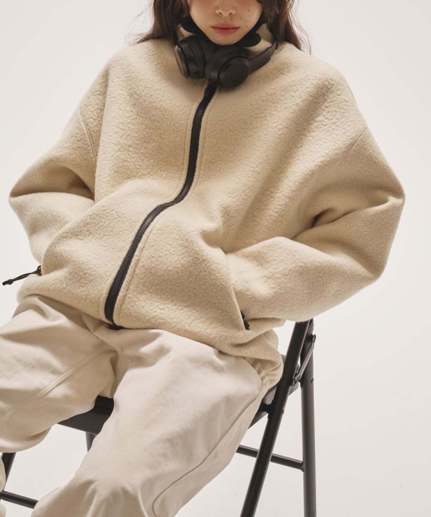 Wool Boa Zip Jacket TODAYFUL