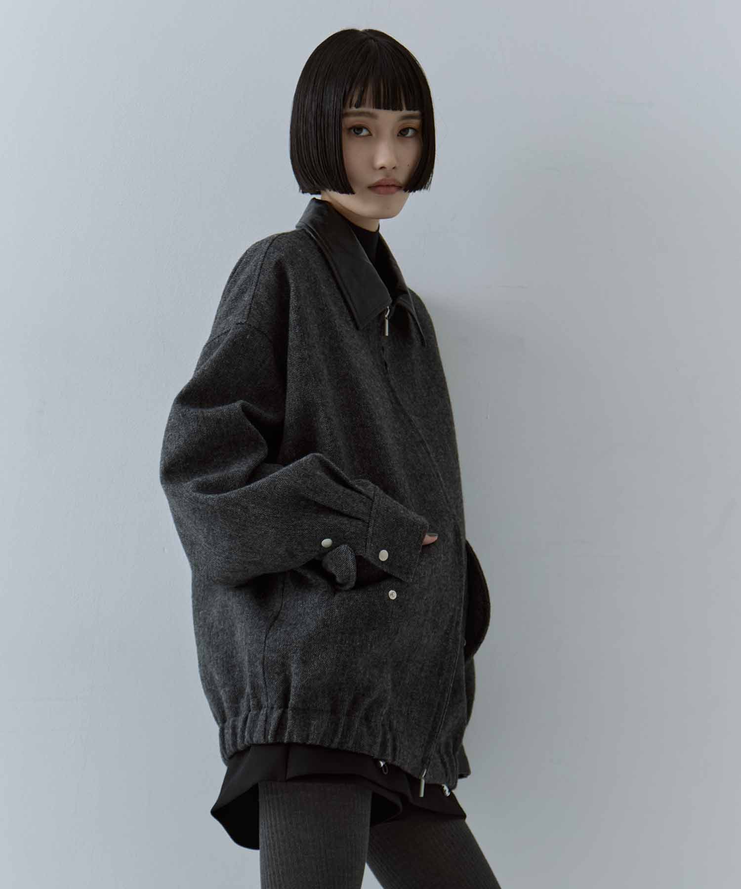 UND TWEED WORK DETAIL BLOUSON AMERI