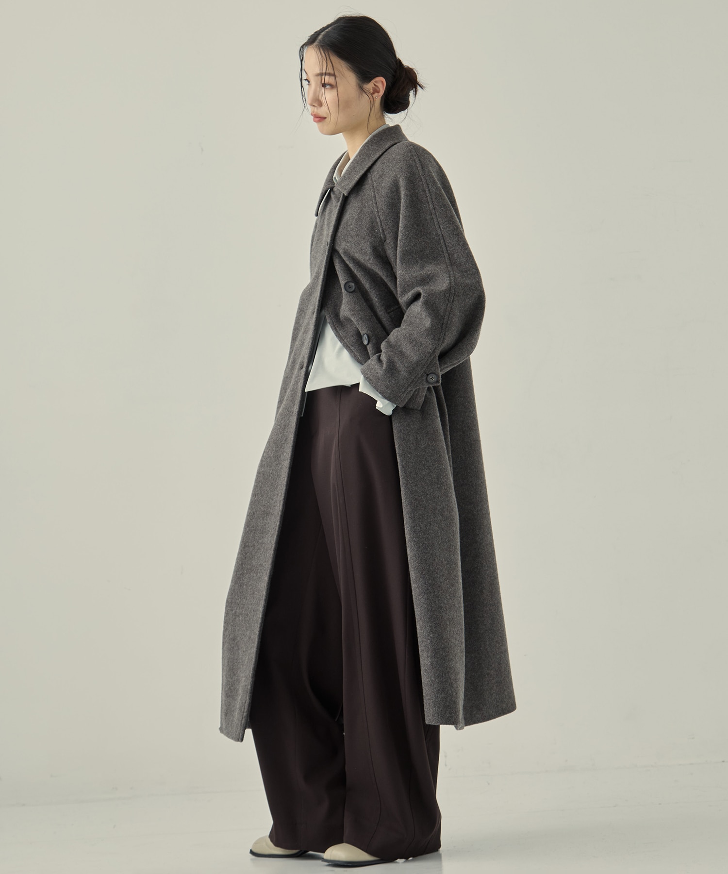 Stand Collar Wool Coat STUDIOUS