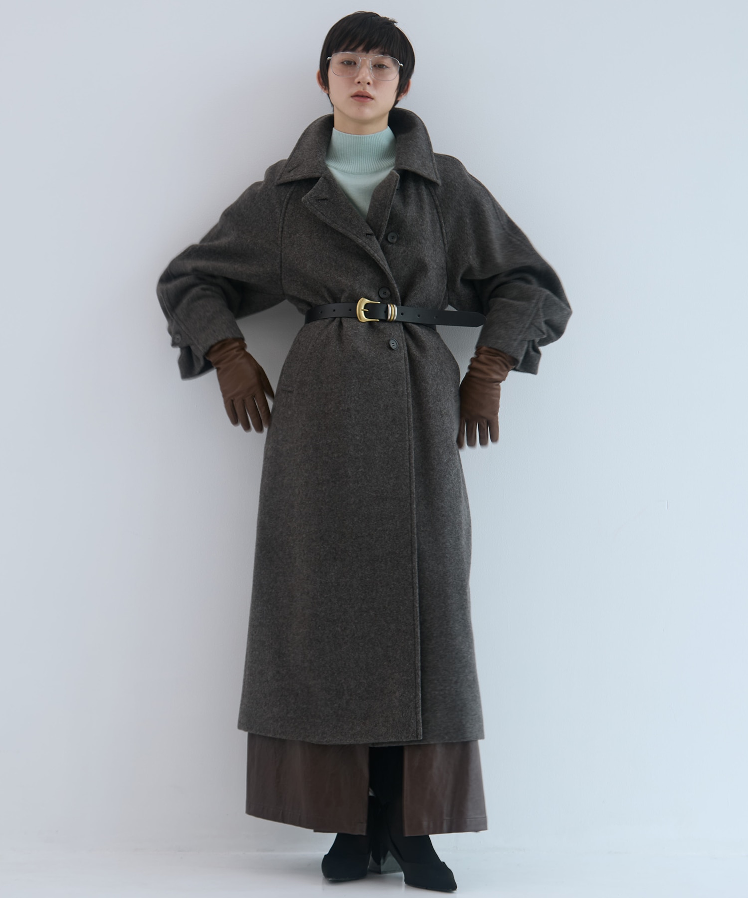 Stand Collar Wool Coat STUDIOUS