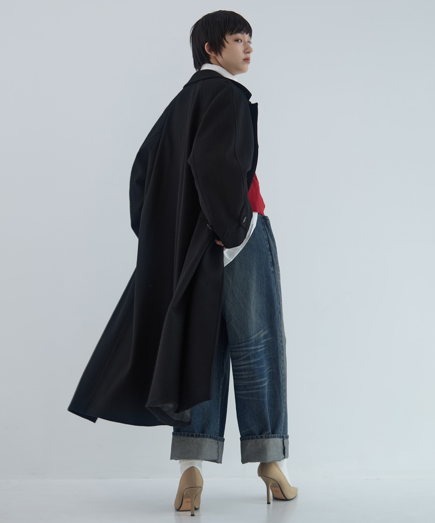 Stand Collar Wool Coat STUDIOUS