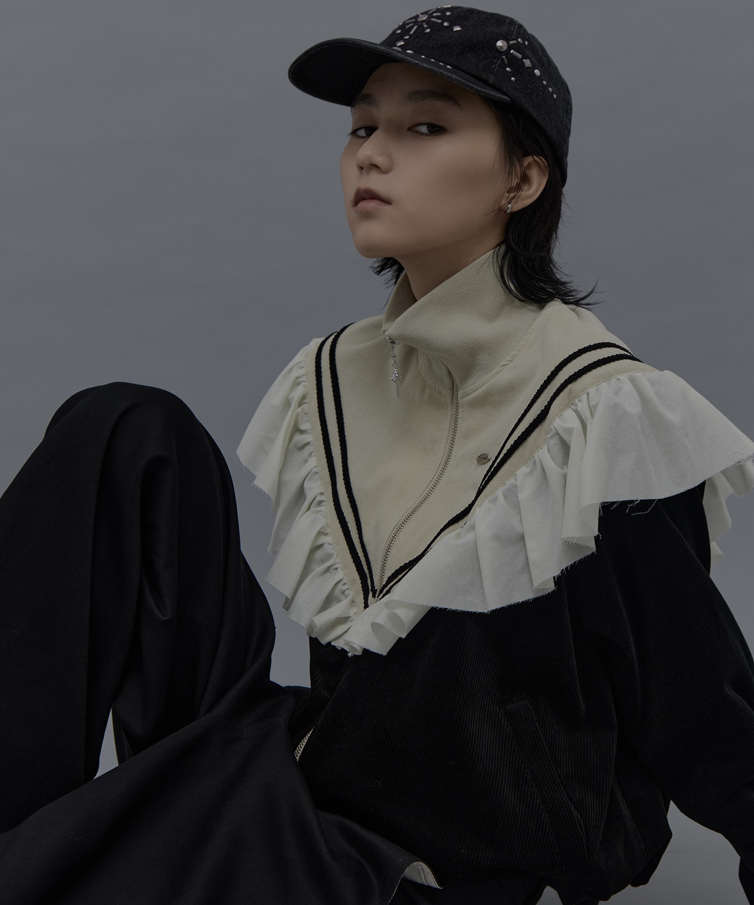 frill corduroy track jacket tanakadaisuke