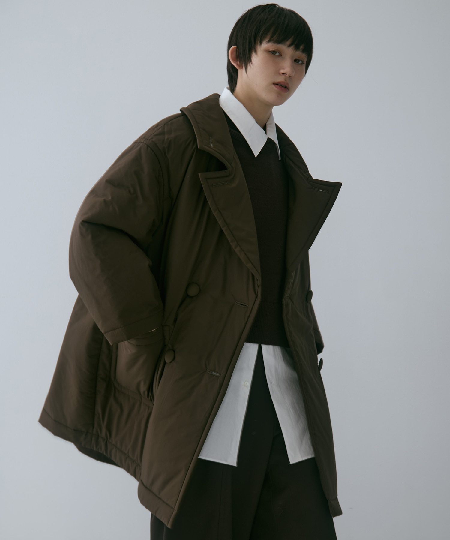 PADDED BUTTON COAT STUDIOUS