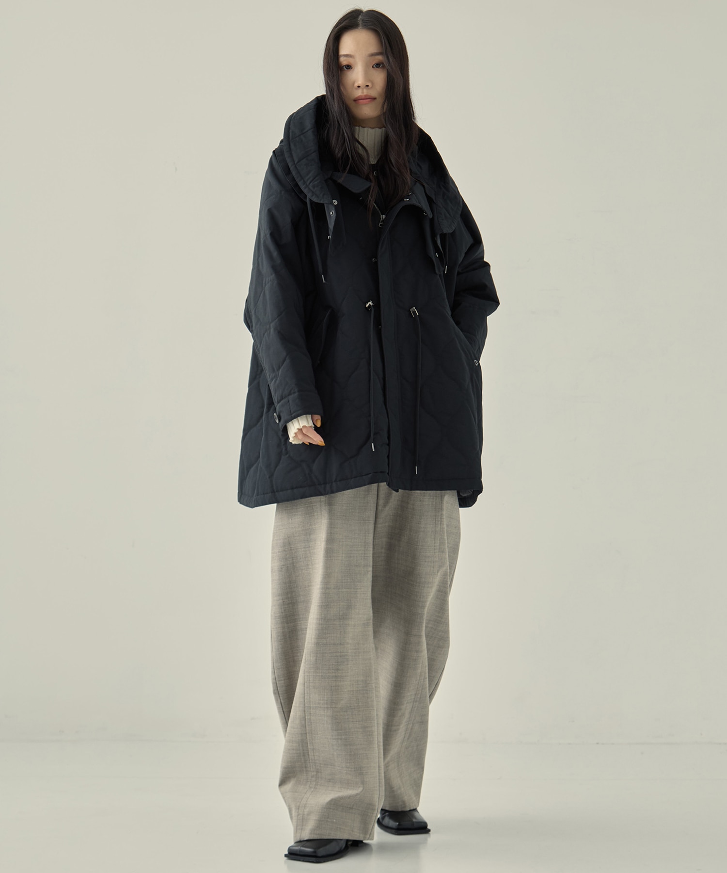 リサイクル60/40クロスキルティング モッズコート VACHEMENT