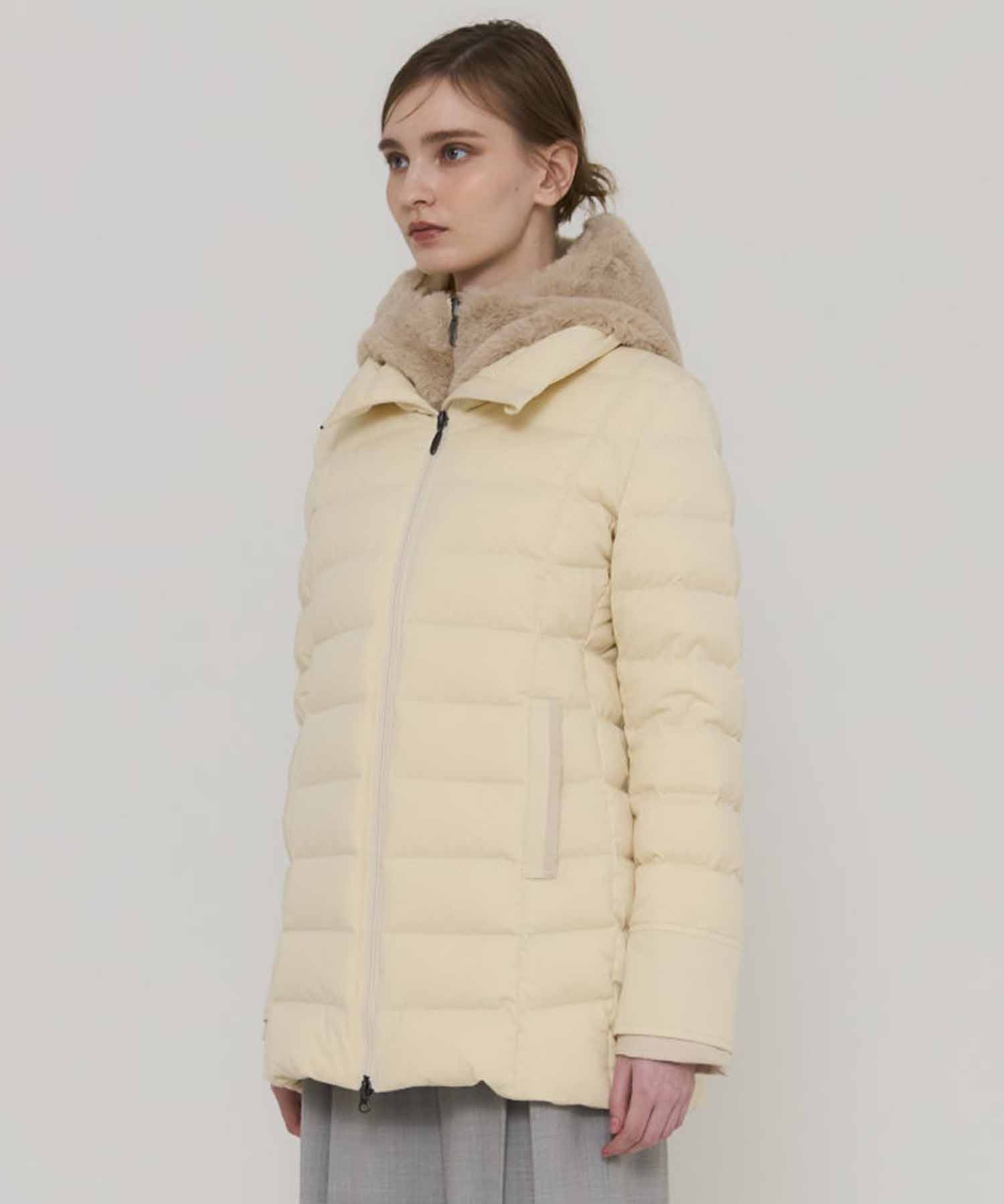 2way Fur Linen Hood Coat YOSOOU