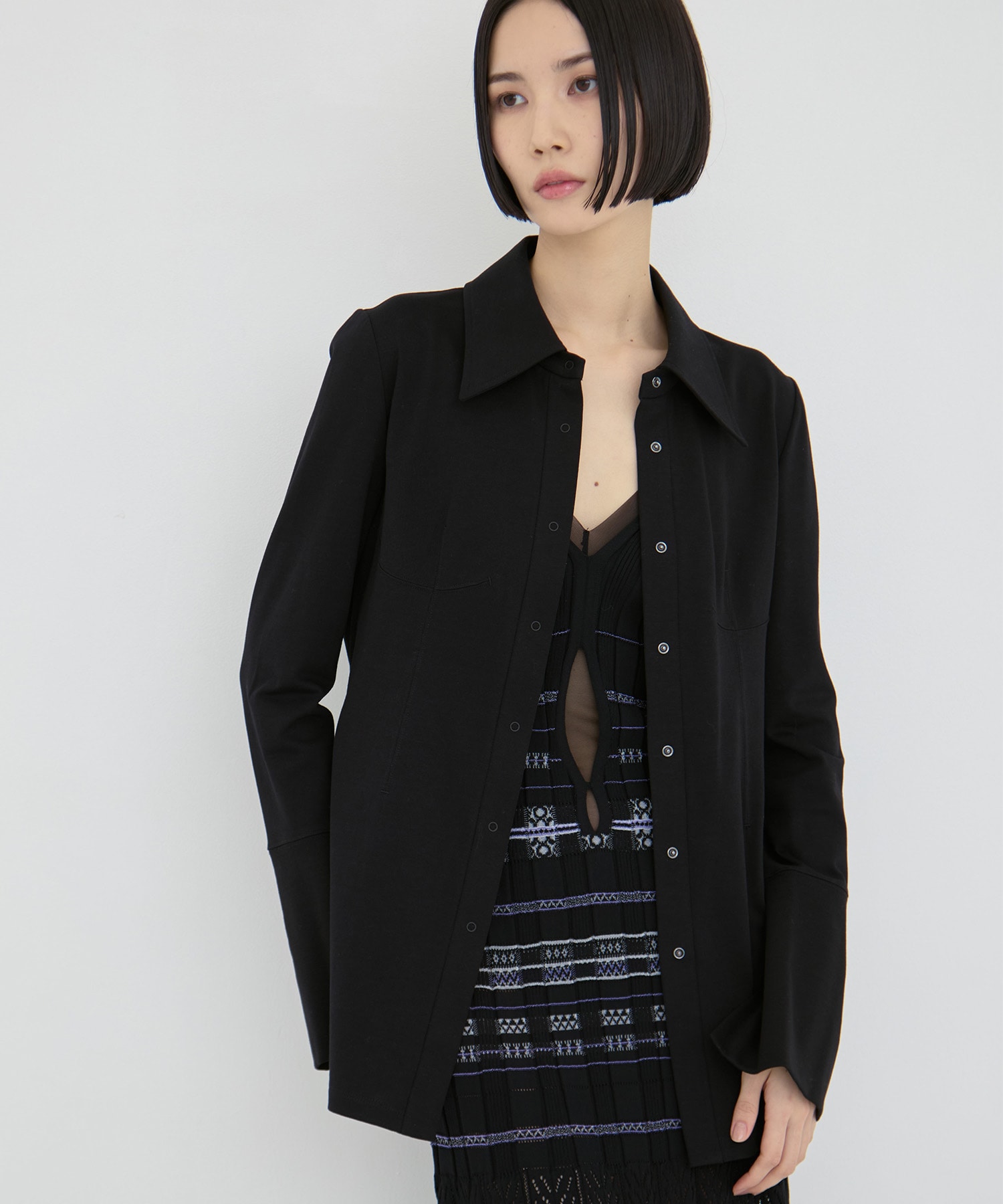 Cotton Jersey Shirt Mame Kurogouchi