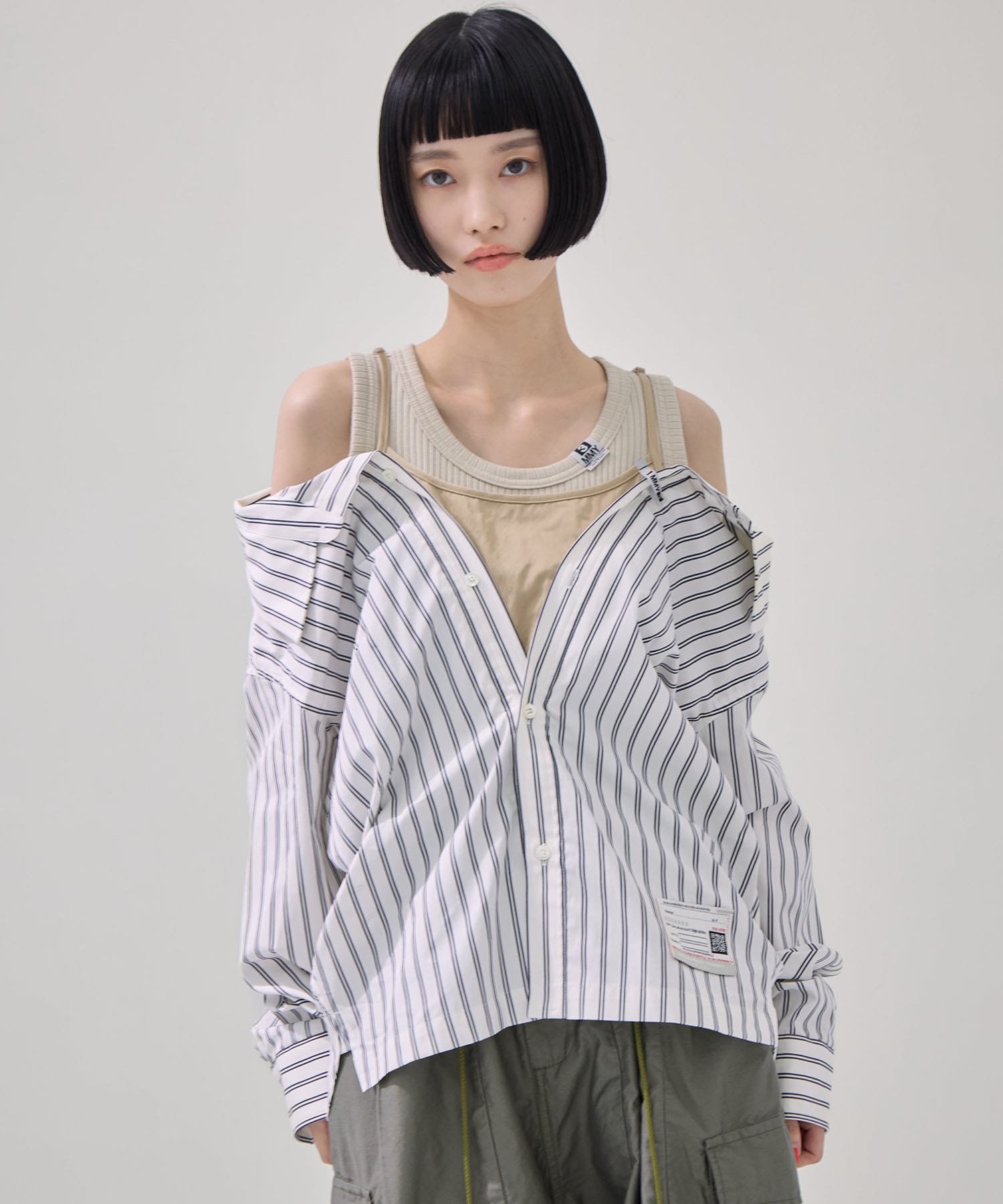 LAYERED STRIPE SHIRTS Maison MIHARA YASUHIRO