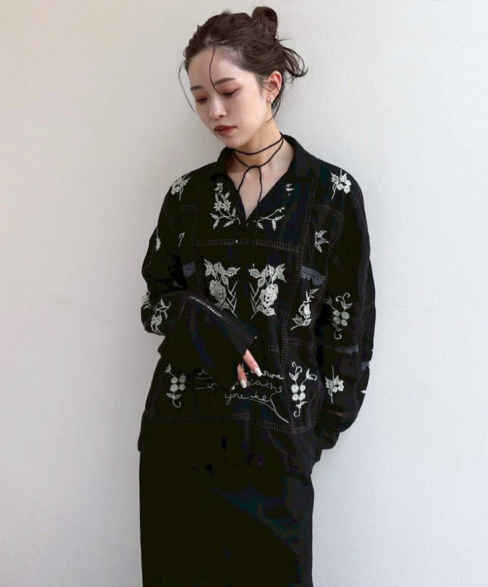 Embroidery Patchwork Shirts TODAYFUL