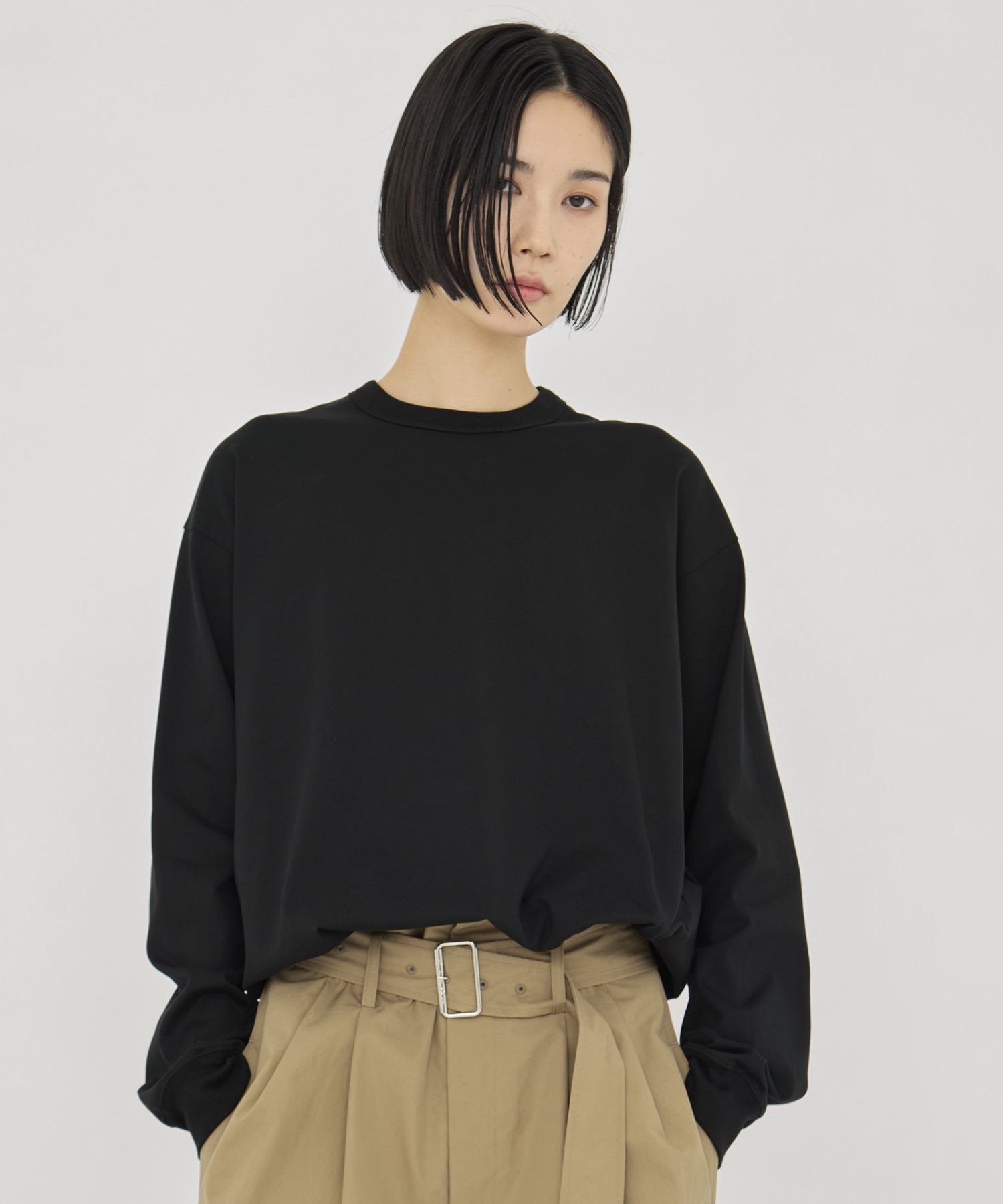 DRAWSTRING LONG TEE CINOH