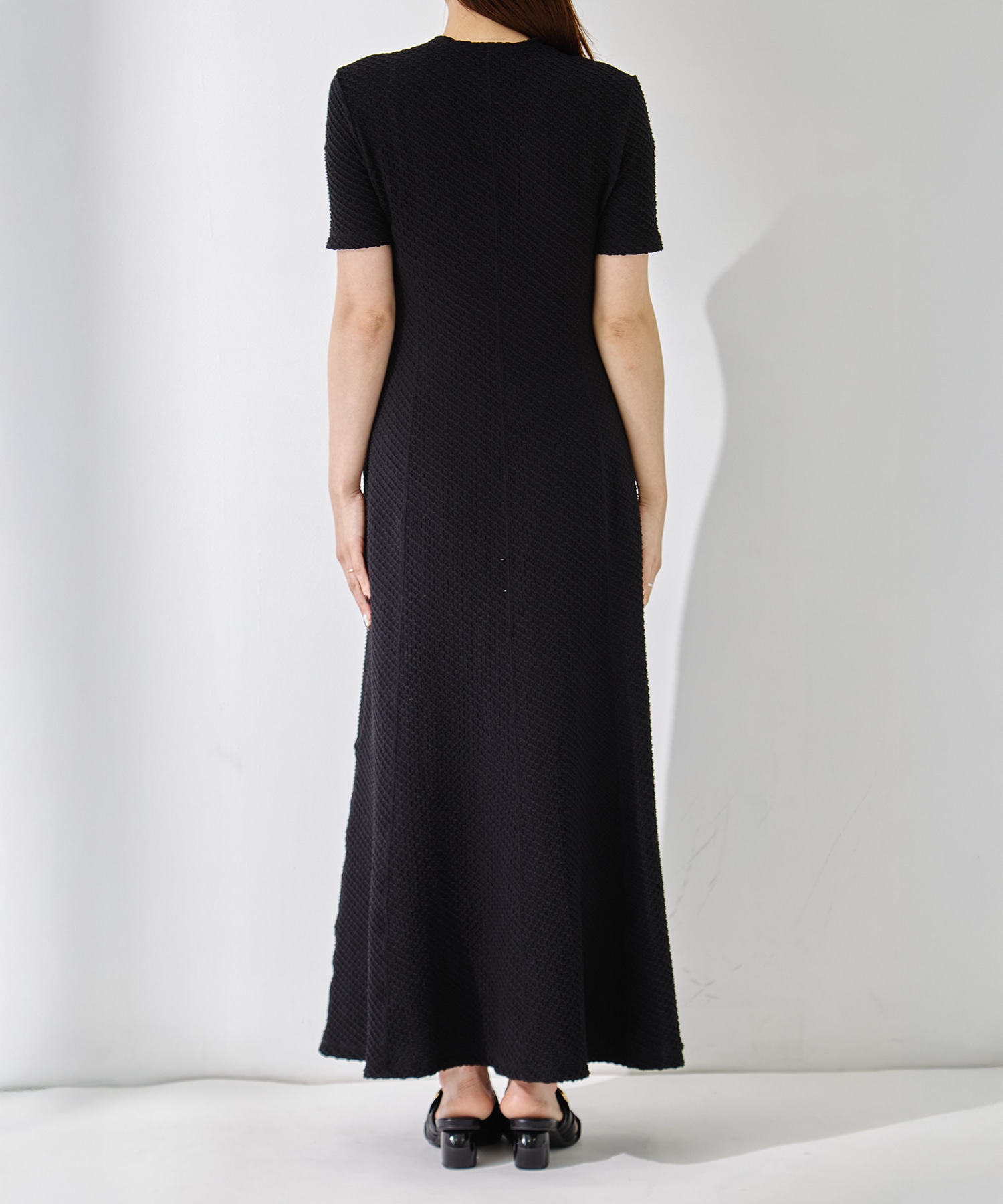 Shirring Jersey Jacquard Dress Mame Kurogouchi