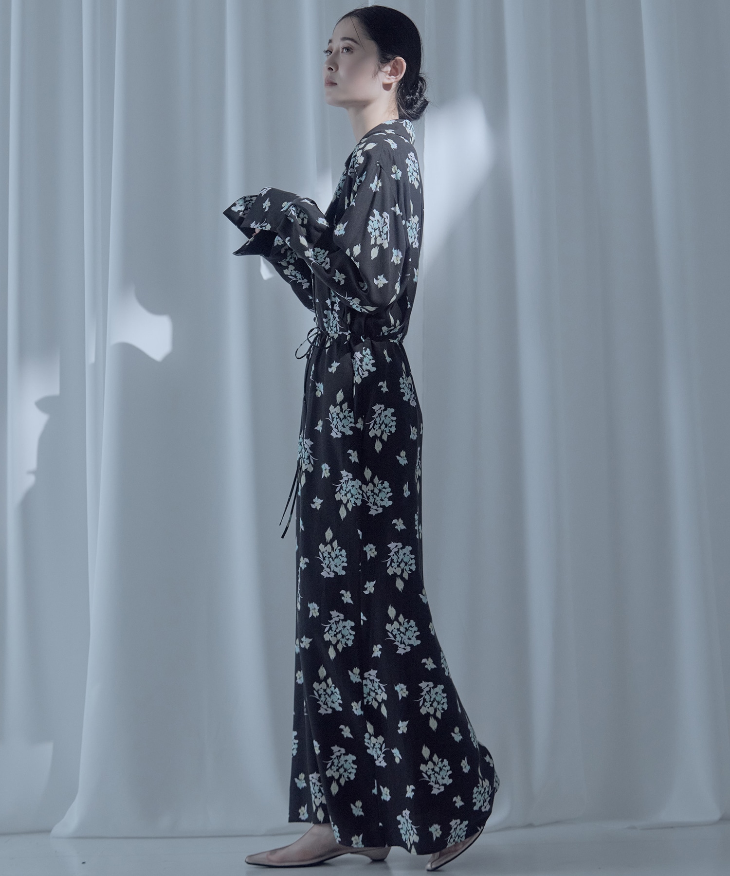 Floral Motif Printed Dress Mame Kurogouchi