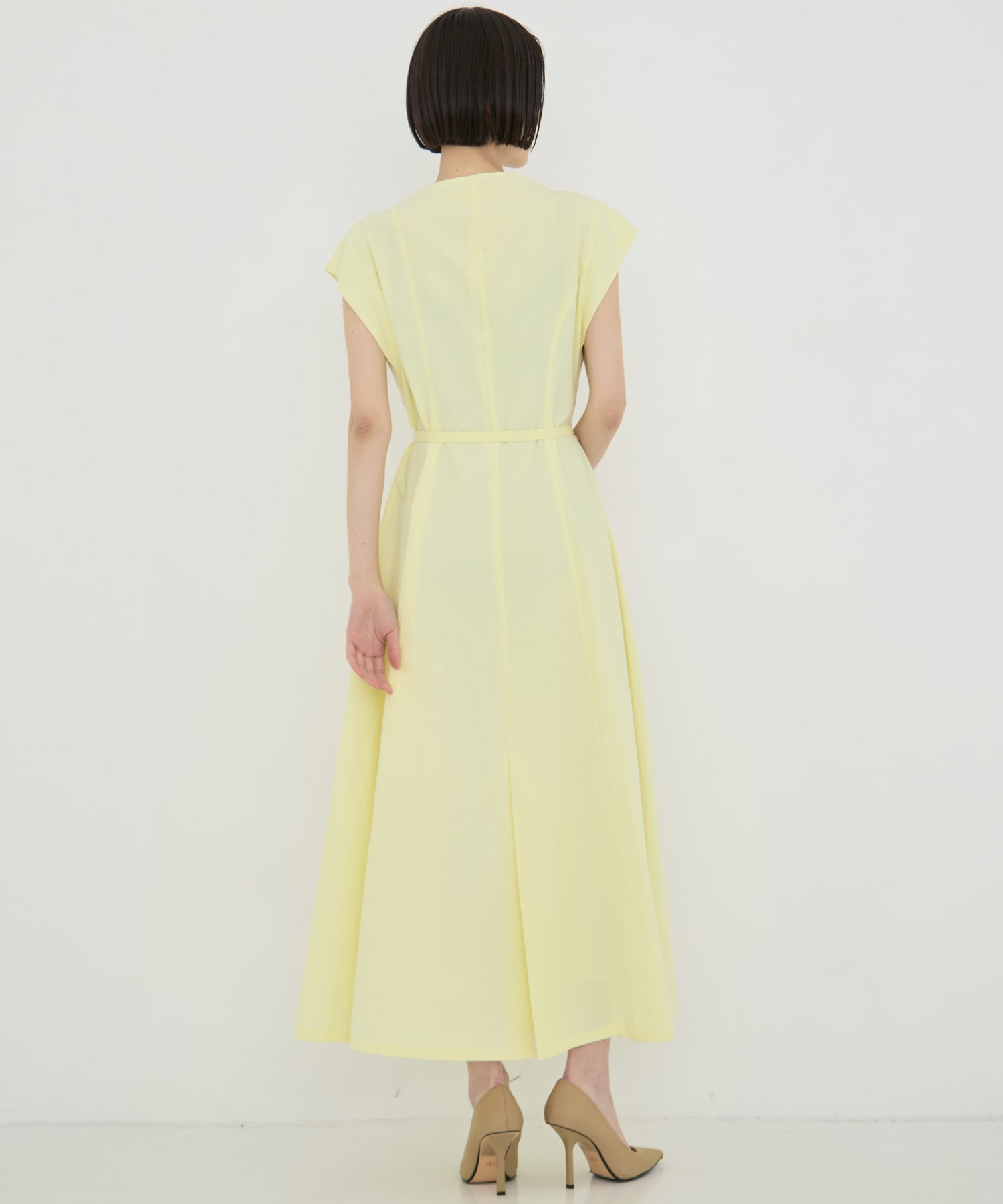 Sesilia asymmetry panel dress AKIRANAKA