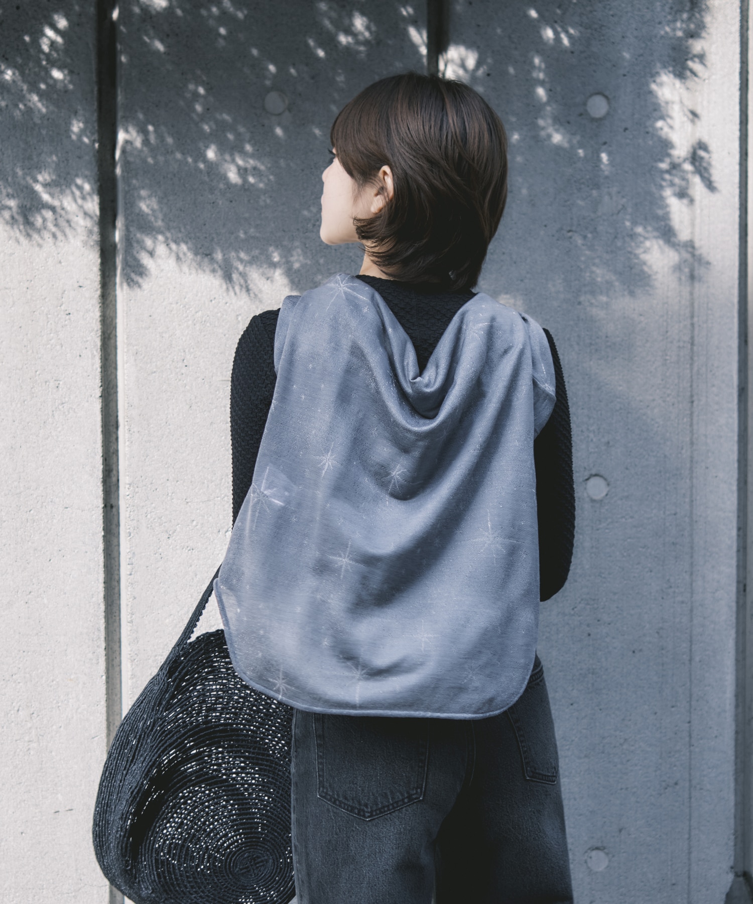 Starry Jersey Square Neck Sheer Top Mame Kurogouchi