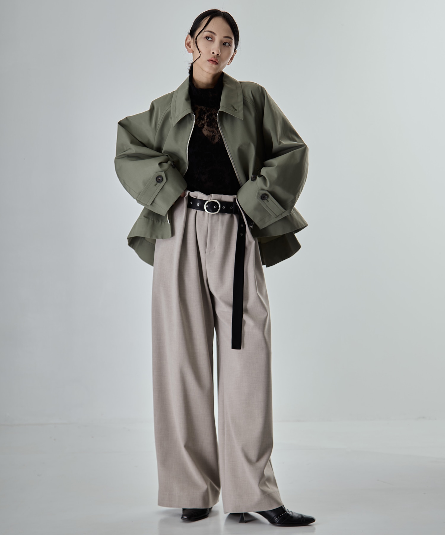 Stretch Flocky Lace Top STUDIOUS