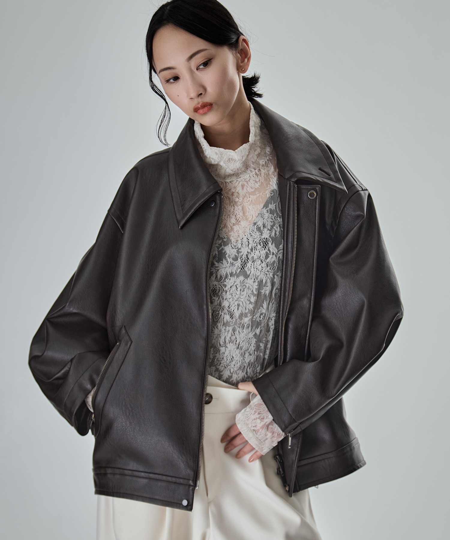 Stretch Flocky Lace Top STUDIOUS