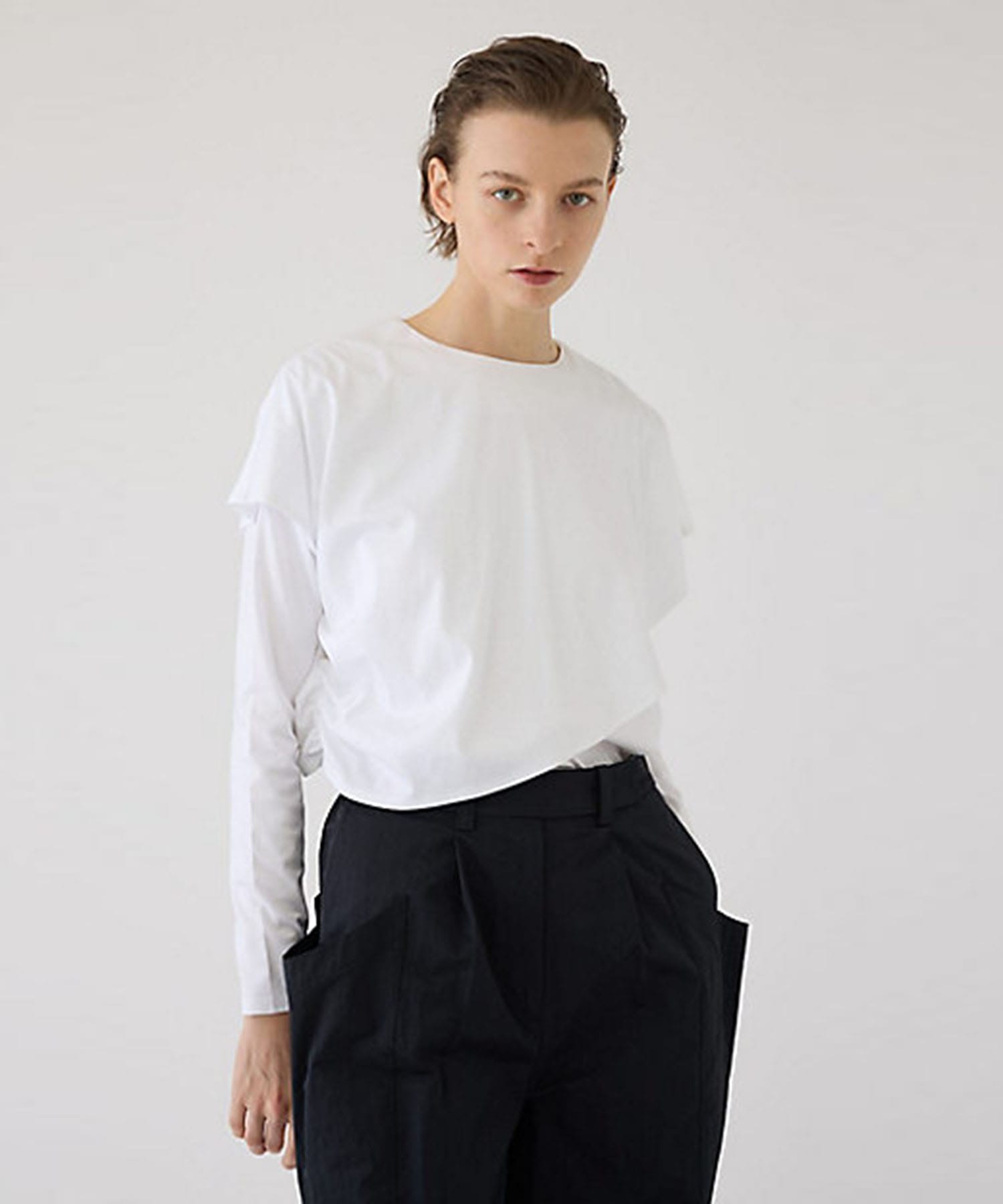 Layered gather cut tops RIM.ARK