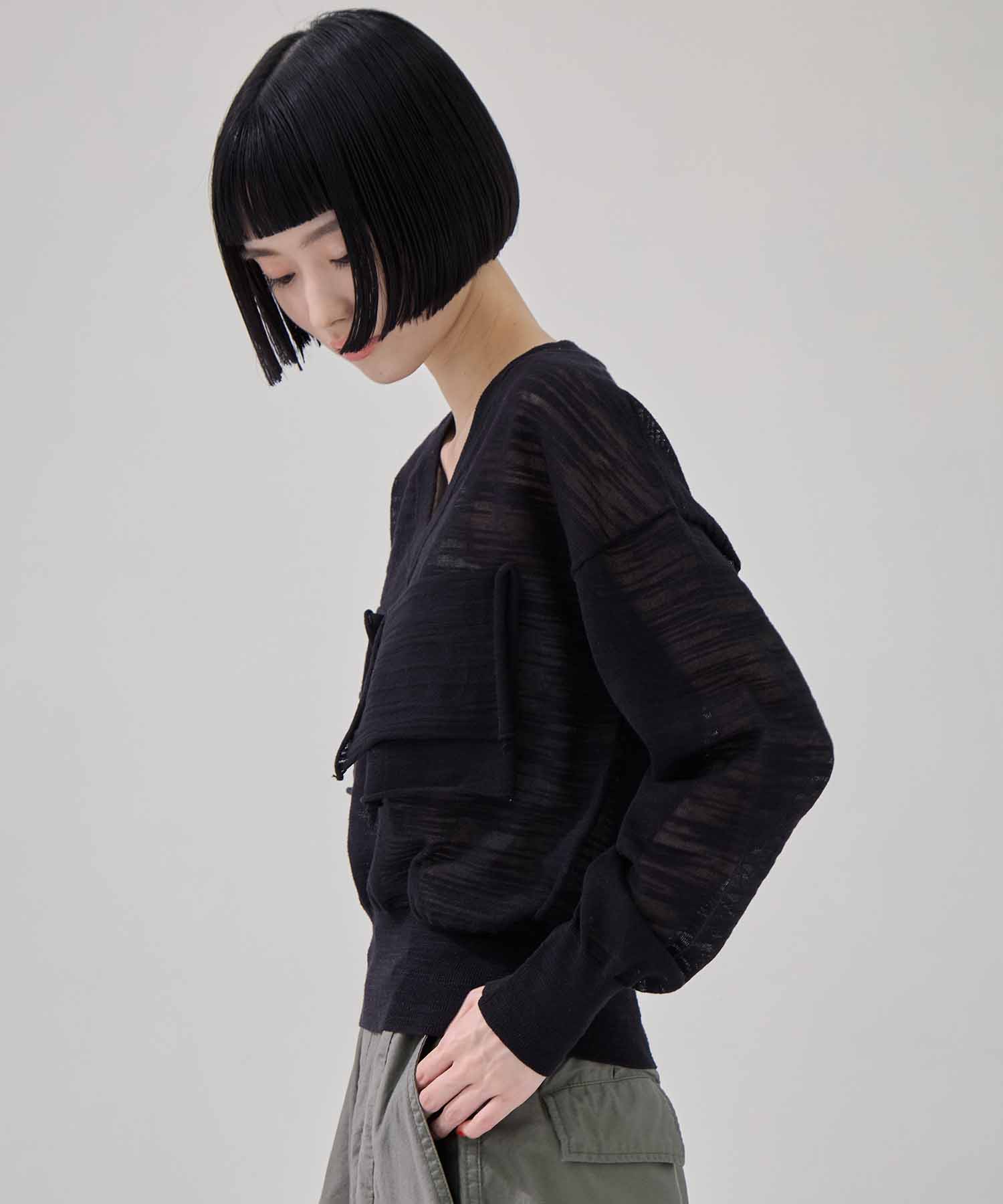 T*D* V-NECK SHEER KNIT kotohayokozawa