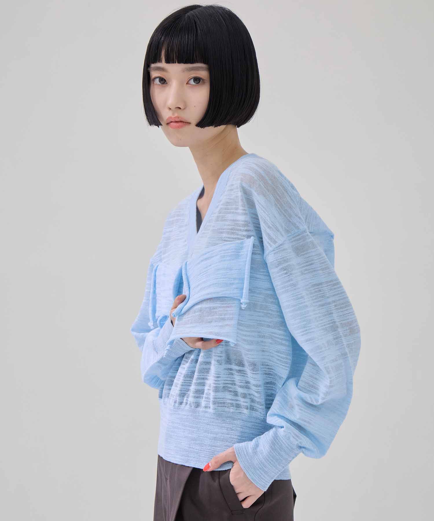 T*D* V-NECK SHEER KNIT kotohayokozawa