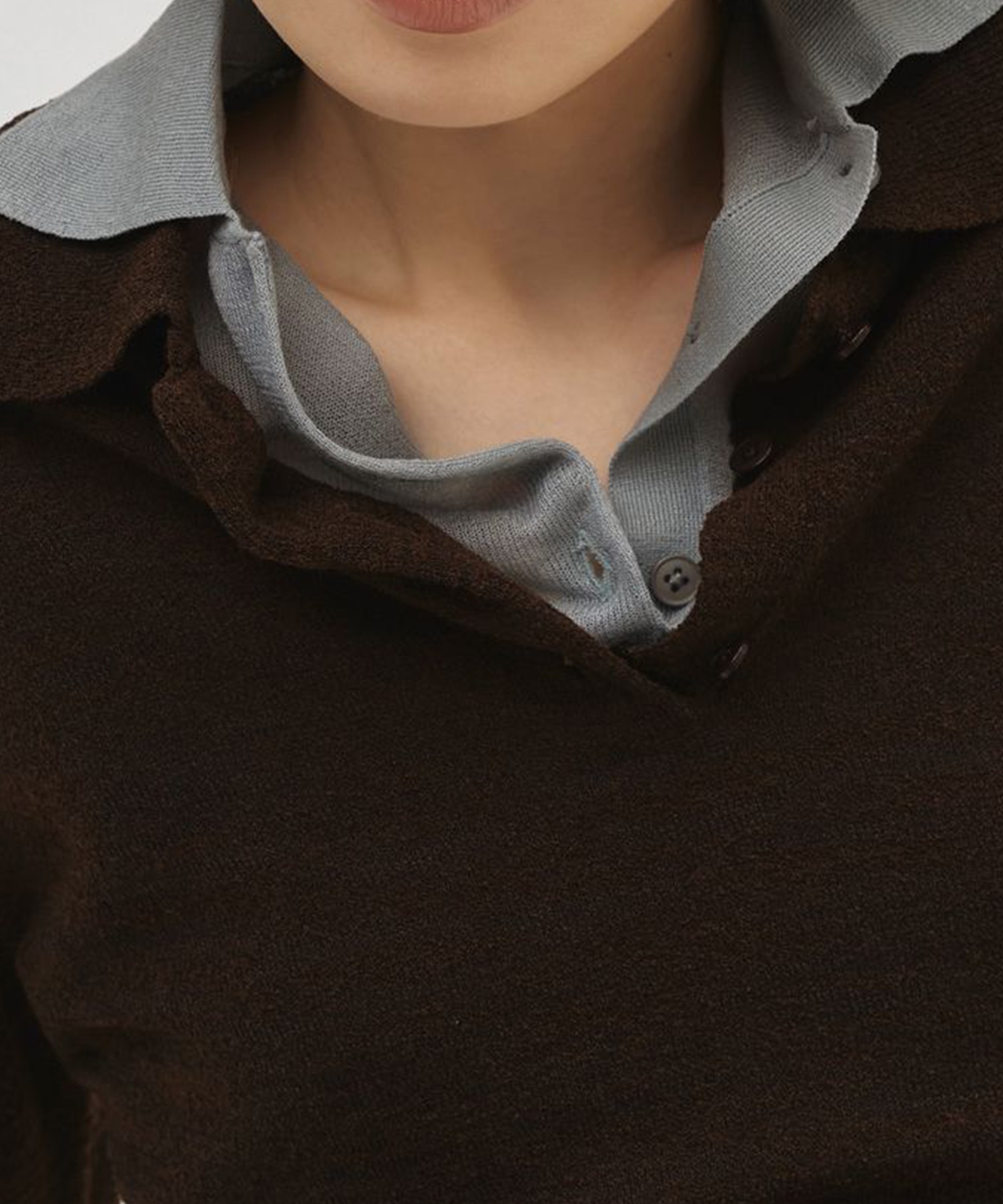 Layered Polo Knit TODAYFUL