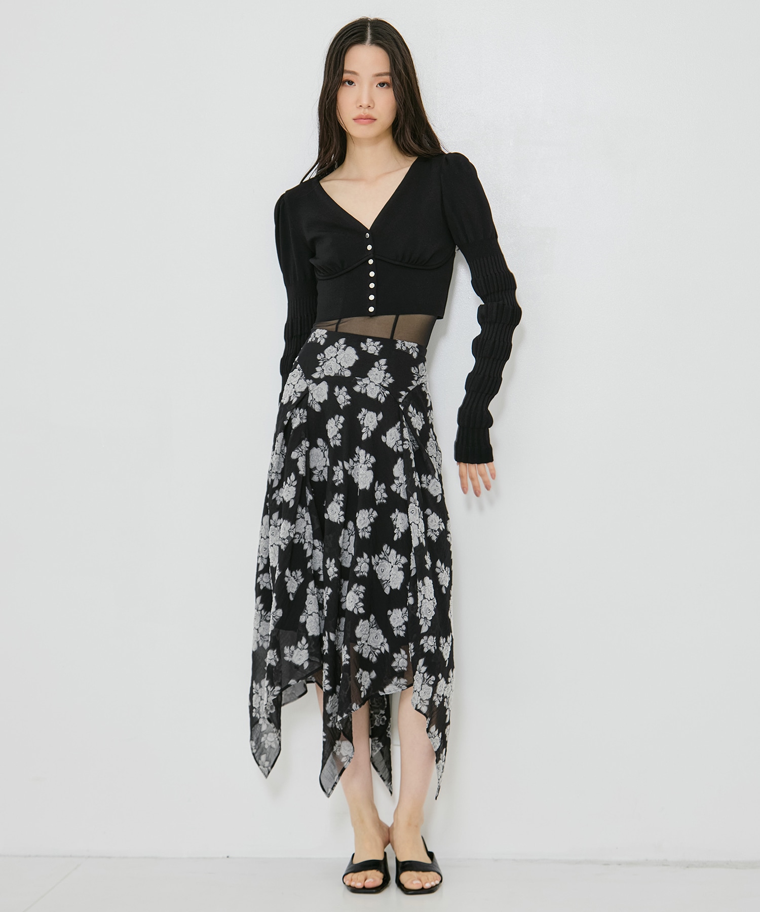 別注 STRIPE KNIT SHORT CARDIGAN FETICO