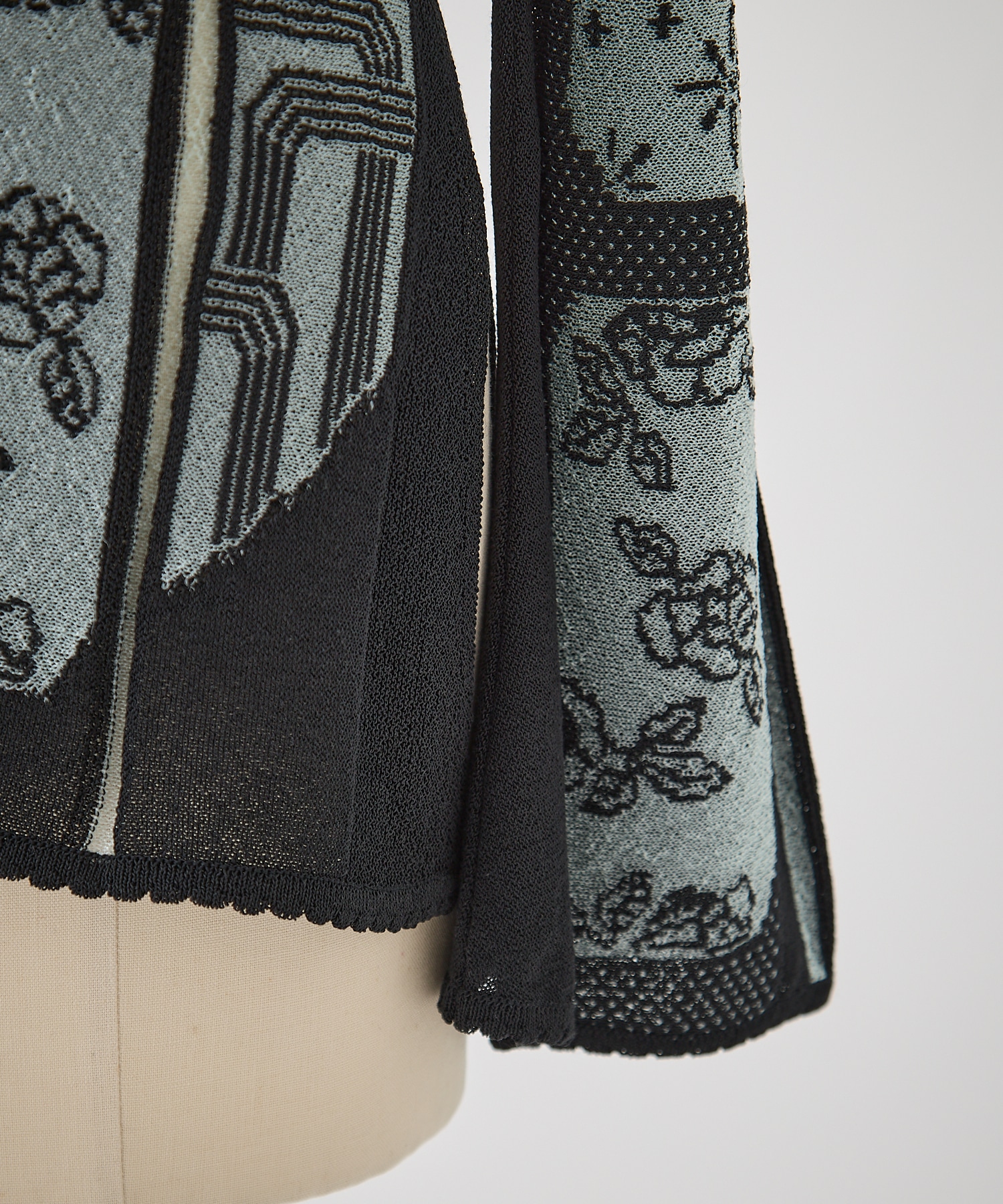 Multi-Pattern Knit Cardigan Mame Kurogouchi