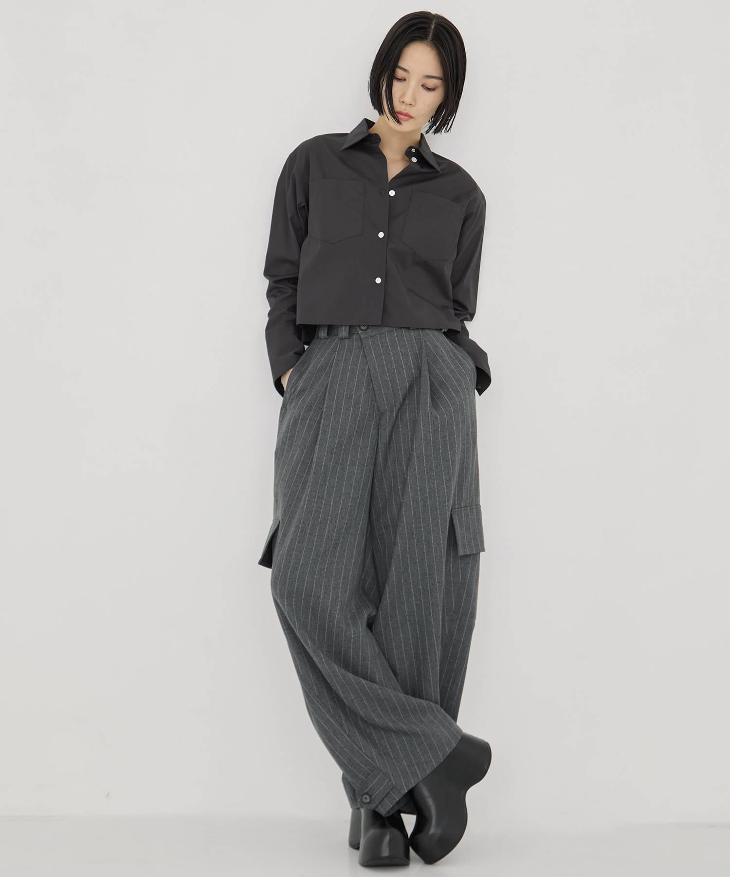 Barrel Leg Cargo Trousers STUDIOUS
