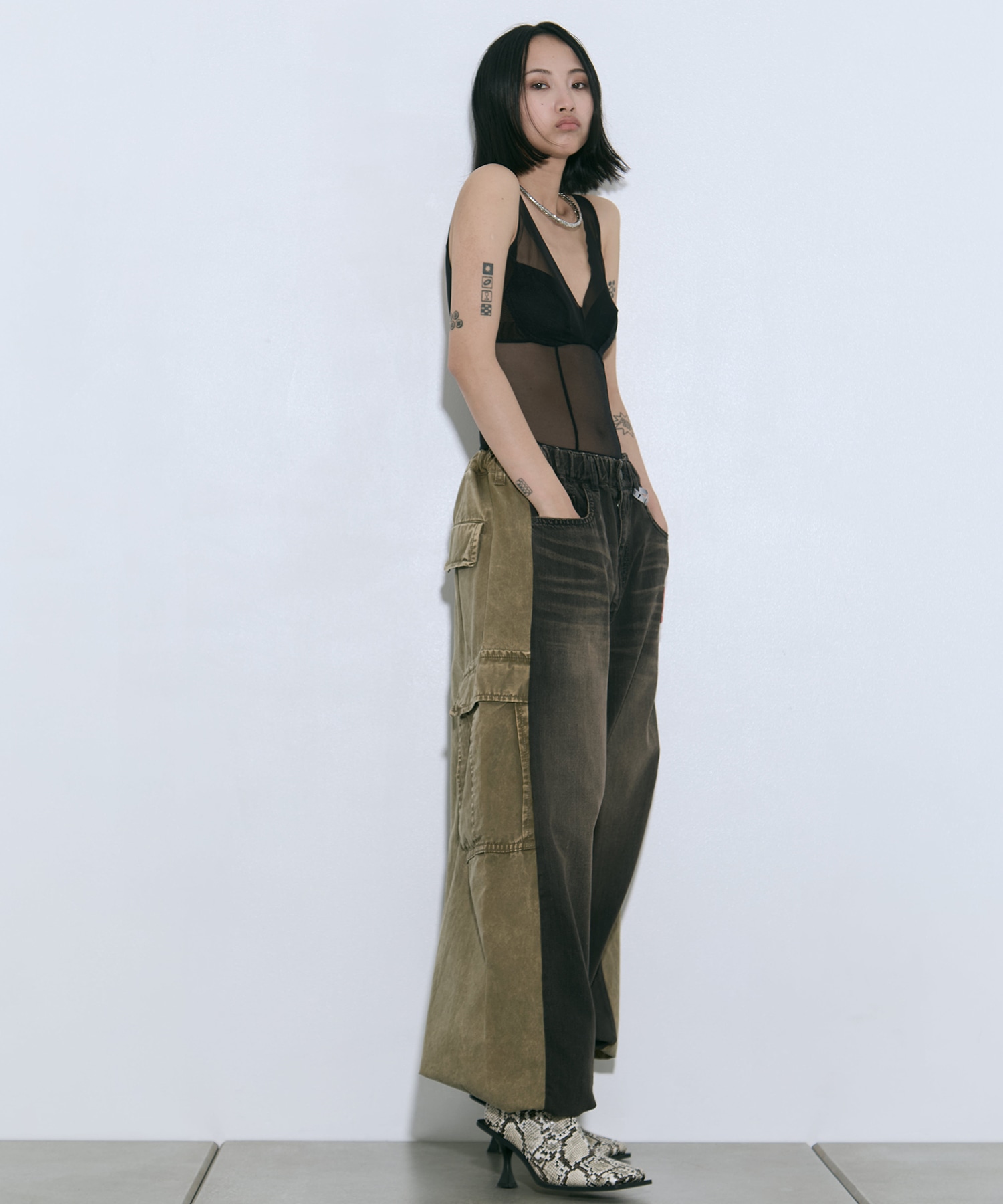 COMBINED DENIM×CARGO PANTS Maison MIHARA YASUHIRO