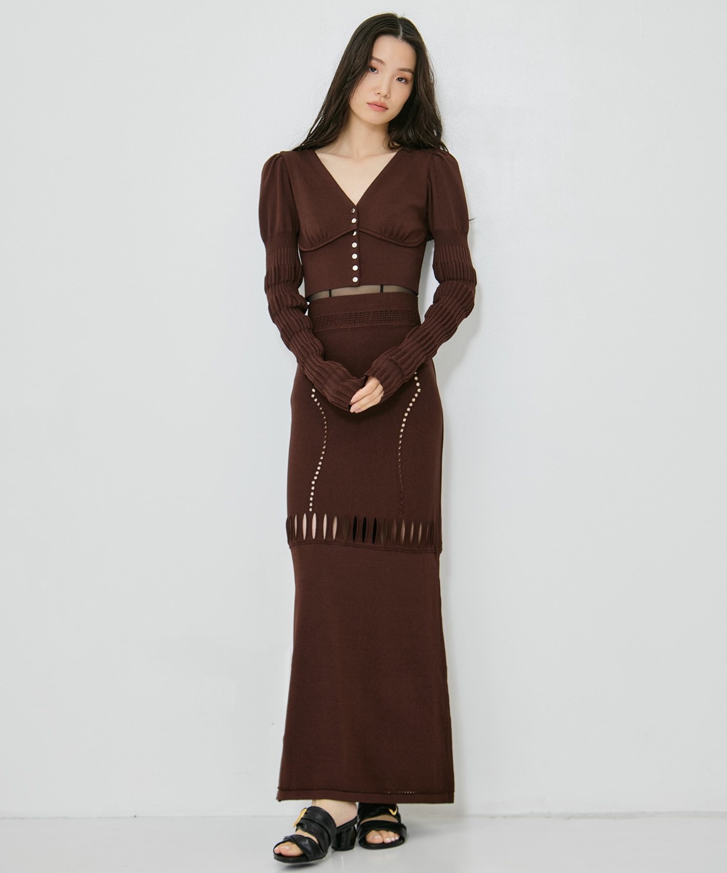 別注 MESH KNIT MAXI SKIRT FETICO